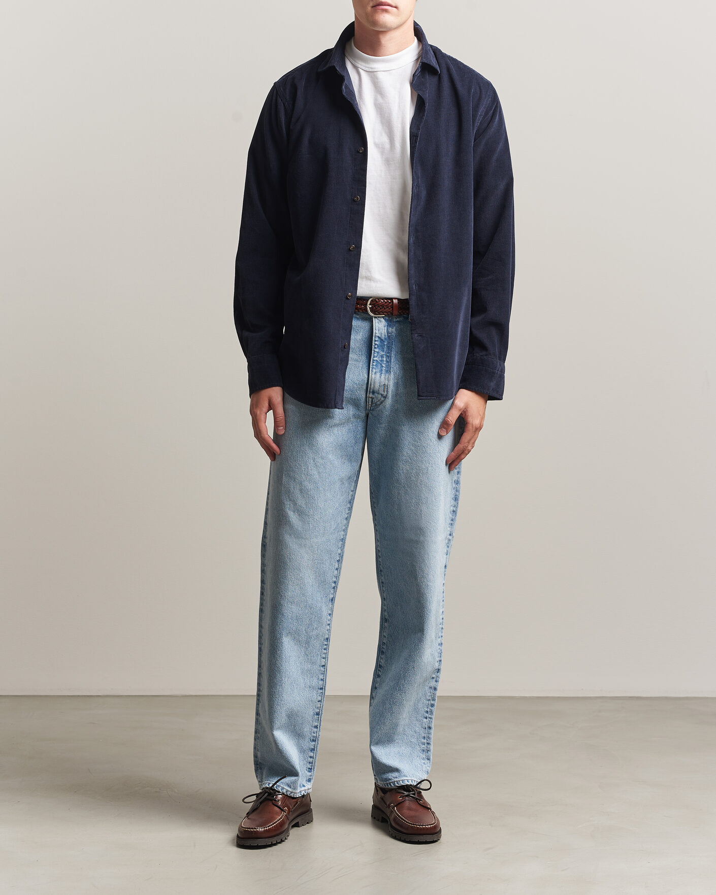 Herre | Skjorter | Gant | Regular Fit Baby Cord Shirt Evening Blue