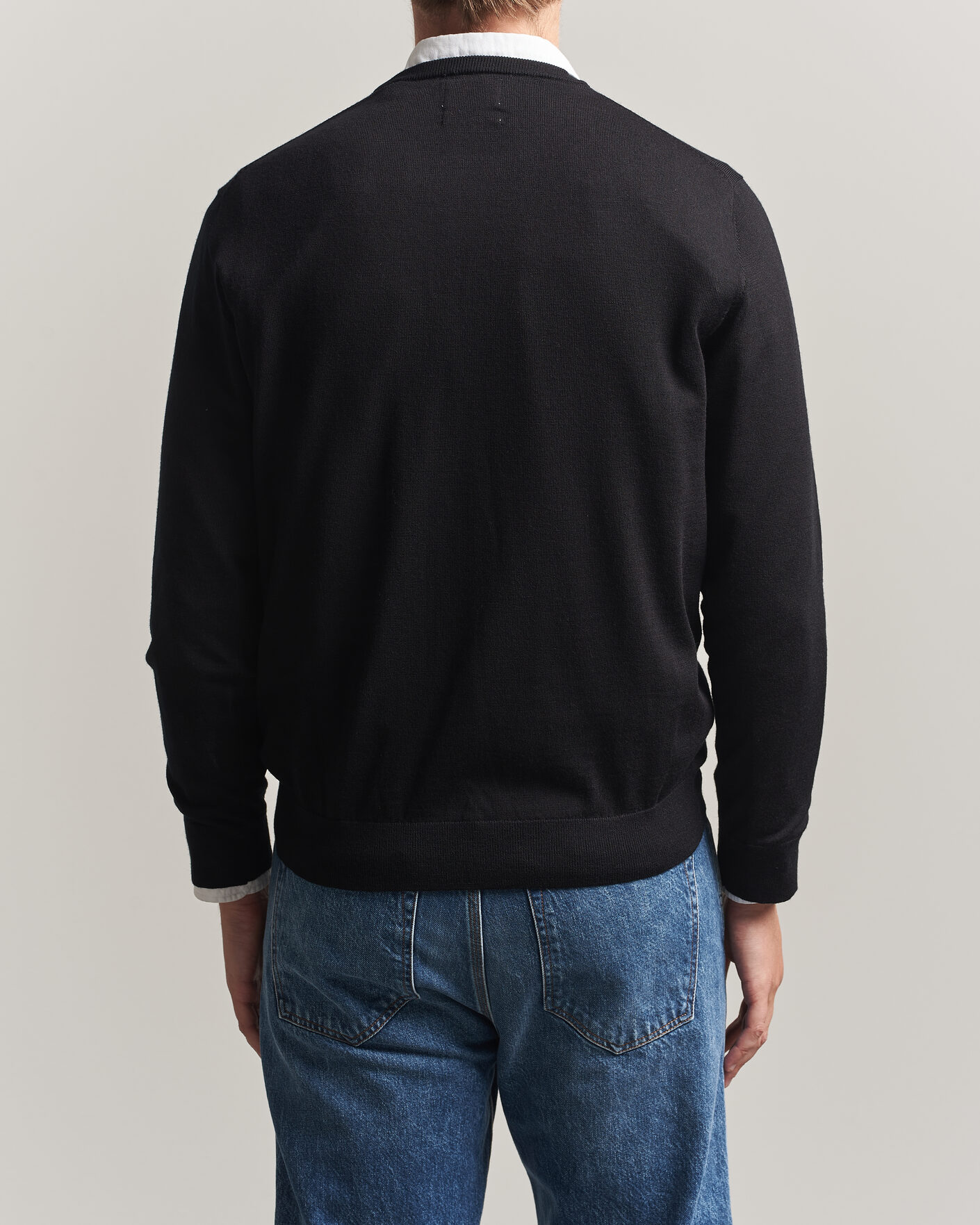 Herre | Trøjer | Gant | Extrafine Merino Knitted Crew Neck Black