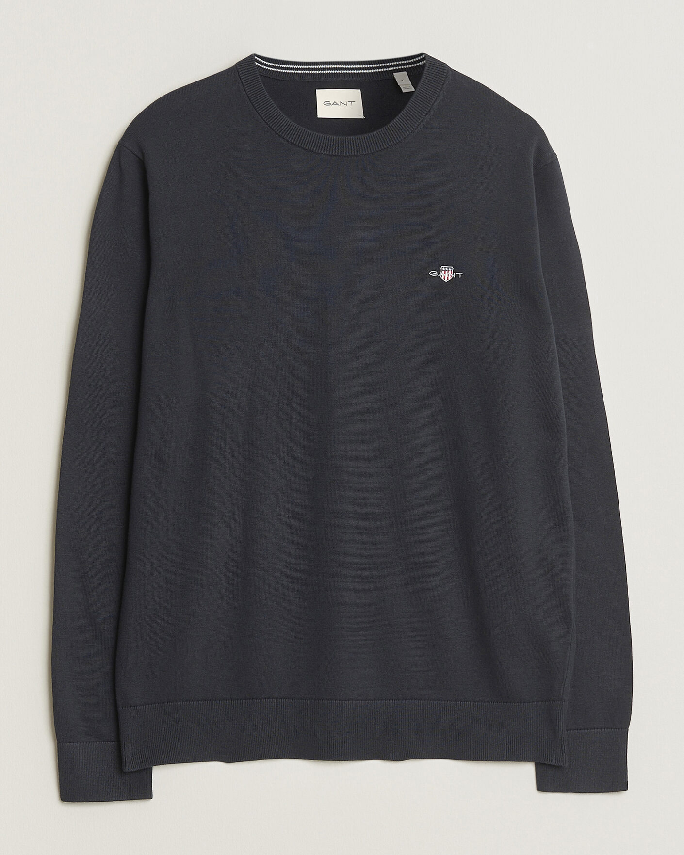Herre | Trøjer | Gant | Classic Cotton Crew Neck Black