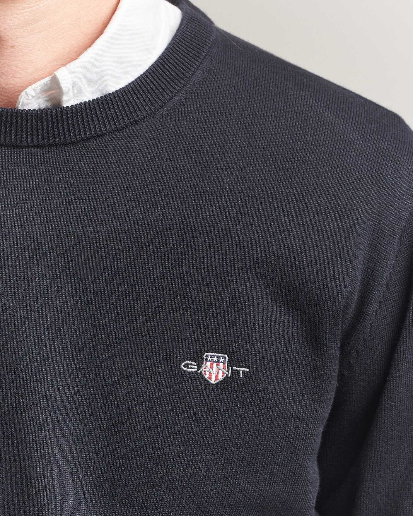 Herre | Trøjer | Gant | Classic Cotton Crew Neck Black