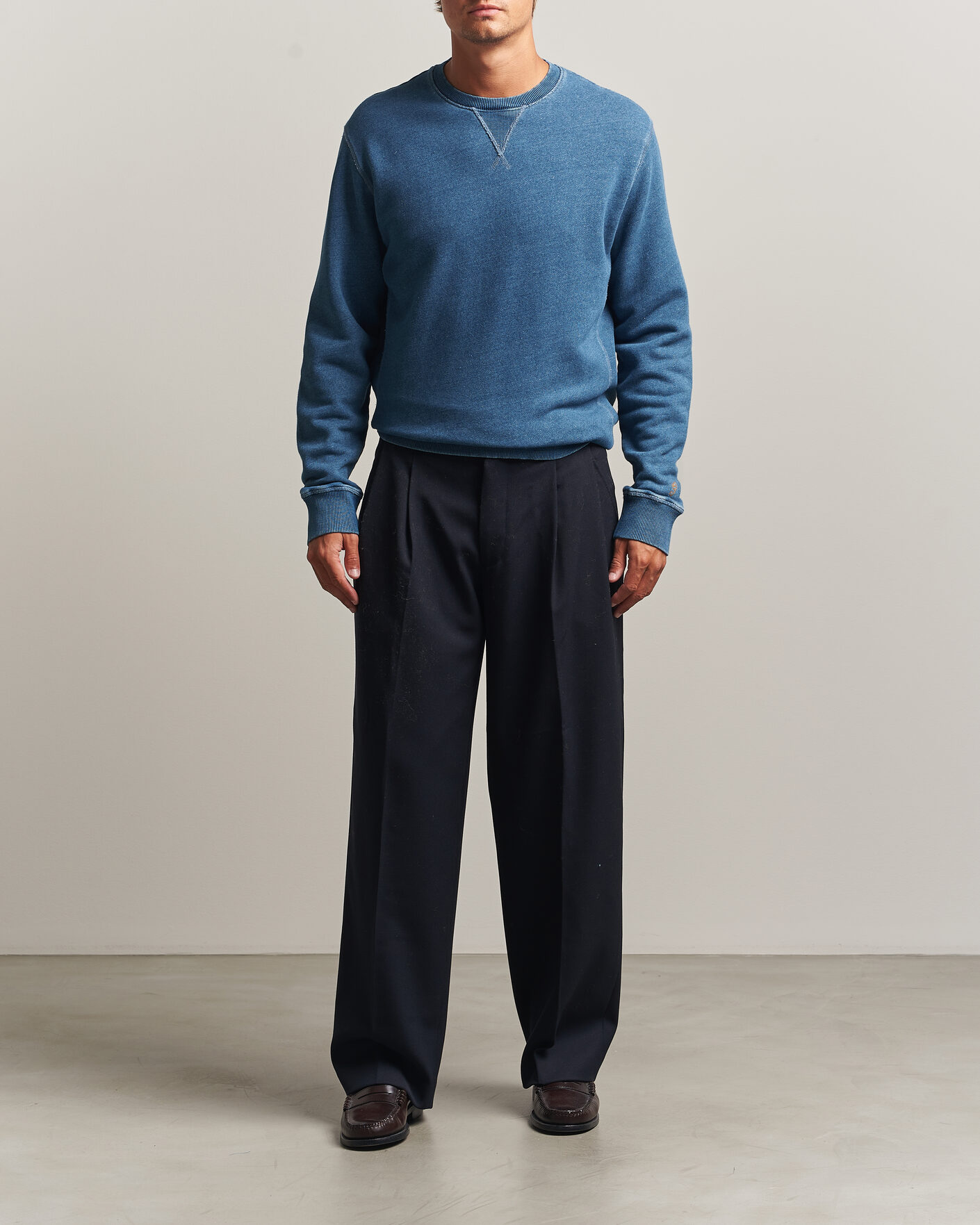Herre | Trøjer | Gant | Vintage Crew Neck Sweatshirt Indigo