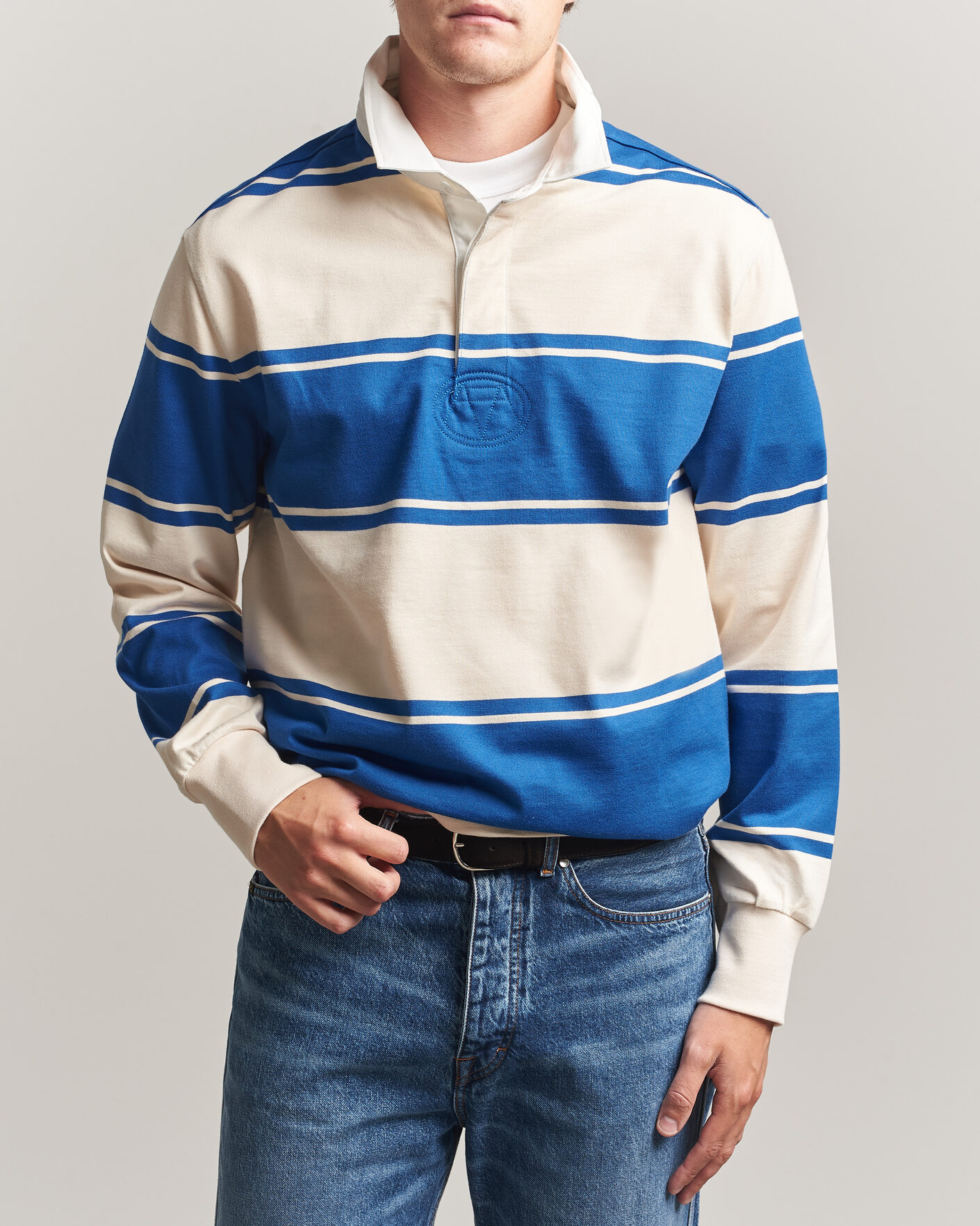 Herre | Trøjer | Gant | Striped Rugger Nautical Blue