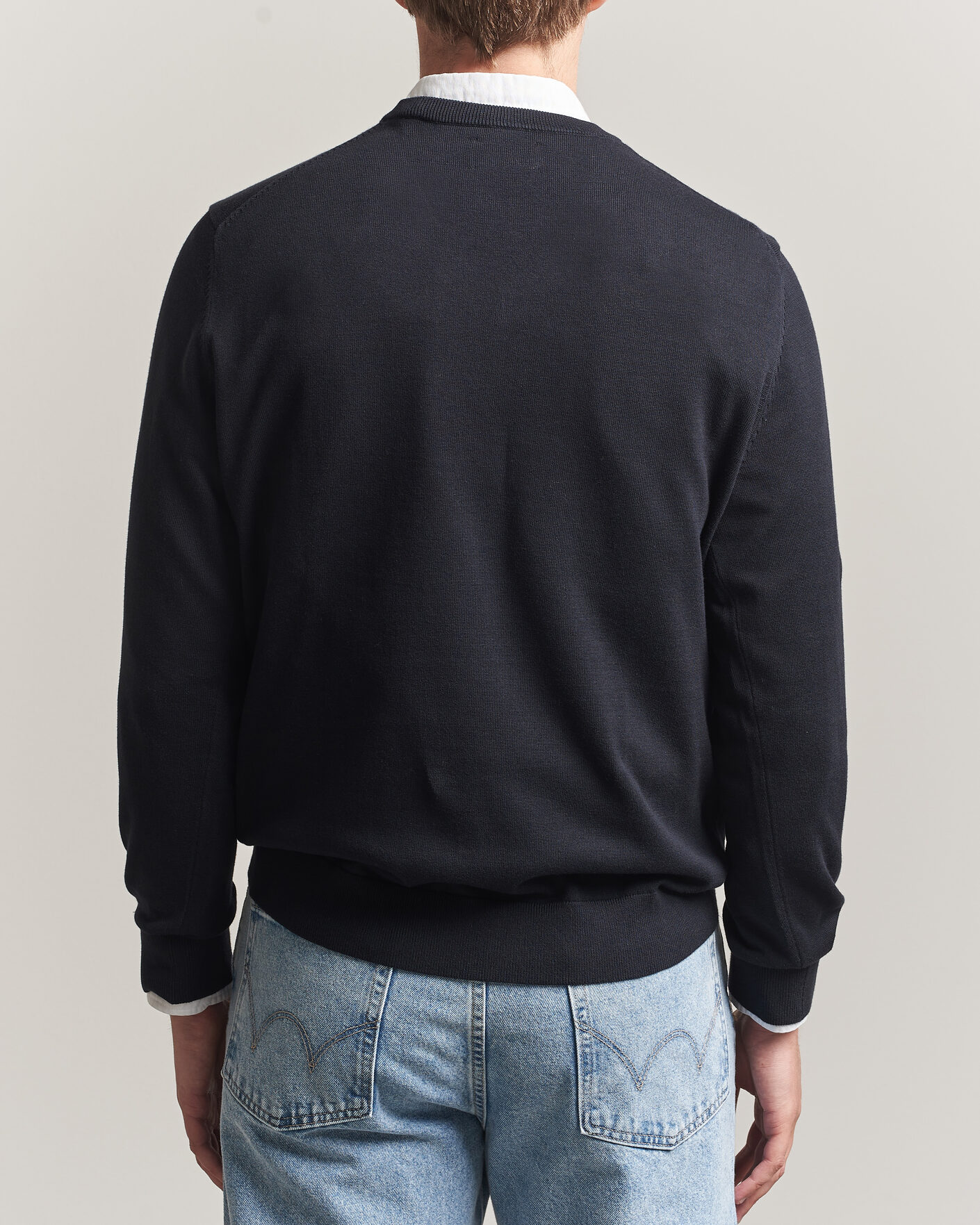 Herre | Trøjer | Gant | Classic Cotton V-Neck Black