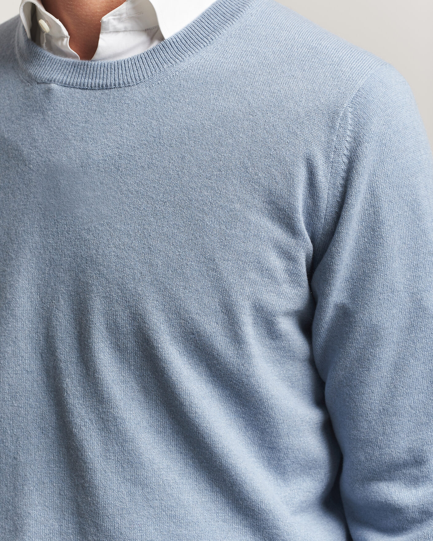 Herre | Trøjer | Brunello Cucinelli | 2 Ply Cashmere Pullover Denim Blue