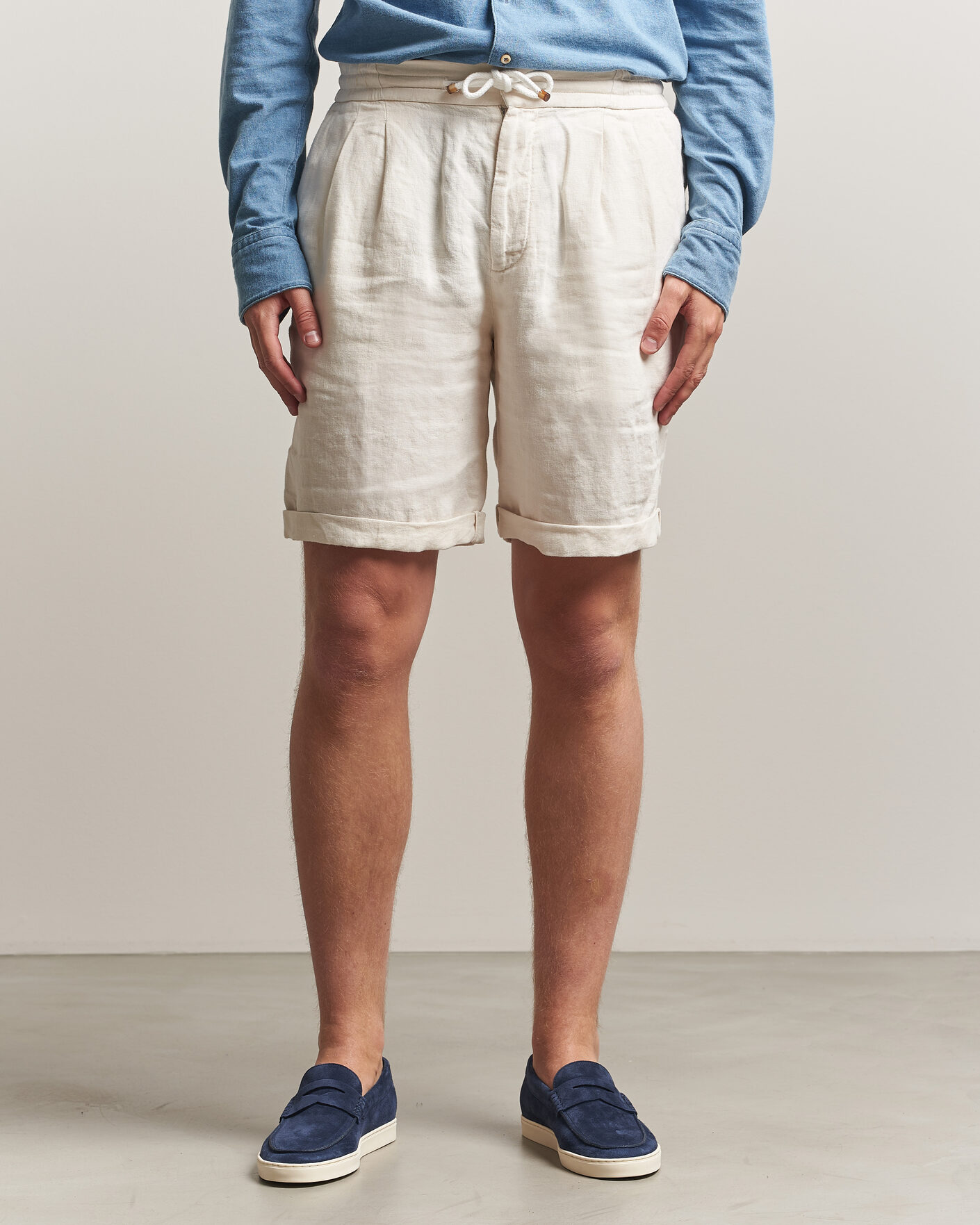Herre | Shorts | Brunello Cucinelli | Drawstring Shorts Off White