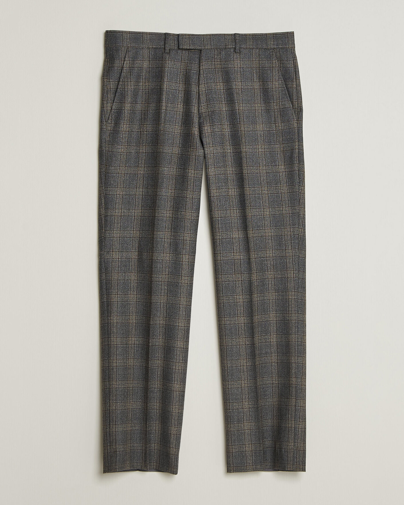 Herre | Bukser | Gant | Wool Glencheck Suit Trousers Ceramic Grey