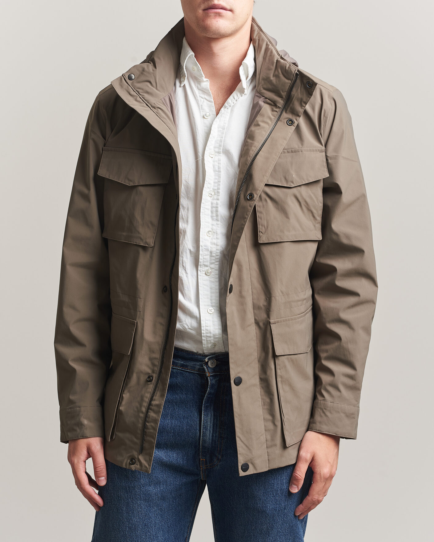 Herre | Jakker | Gant | Lightweight 4-Pocket Field Jacket Faded Taupe
