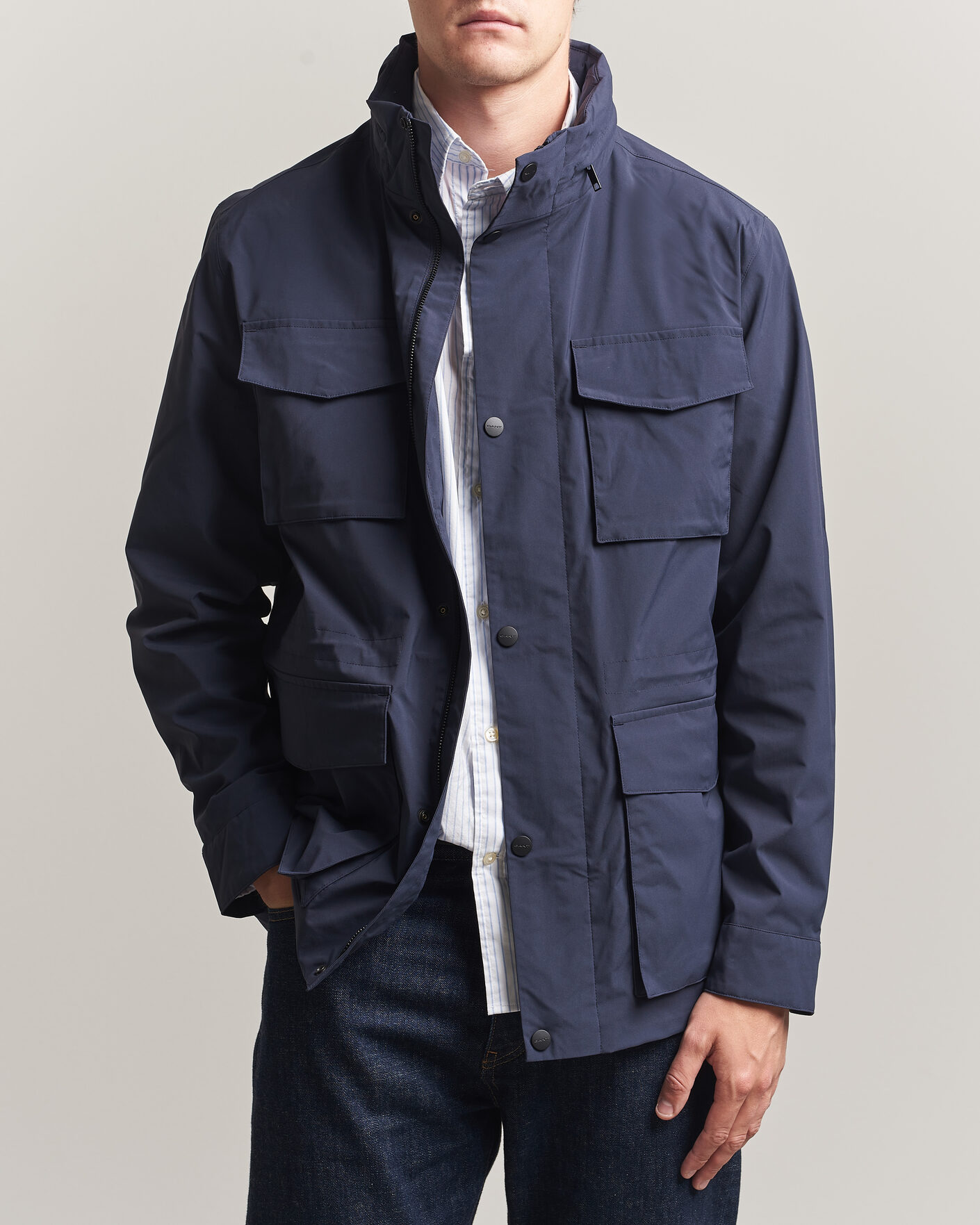 Herre | Jakker | Gant | Lightweight 4-Pocket Field Jacket Evening Blue