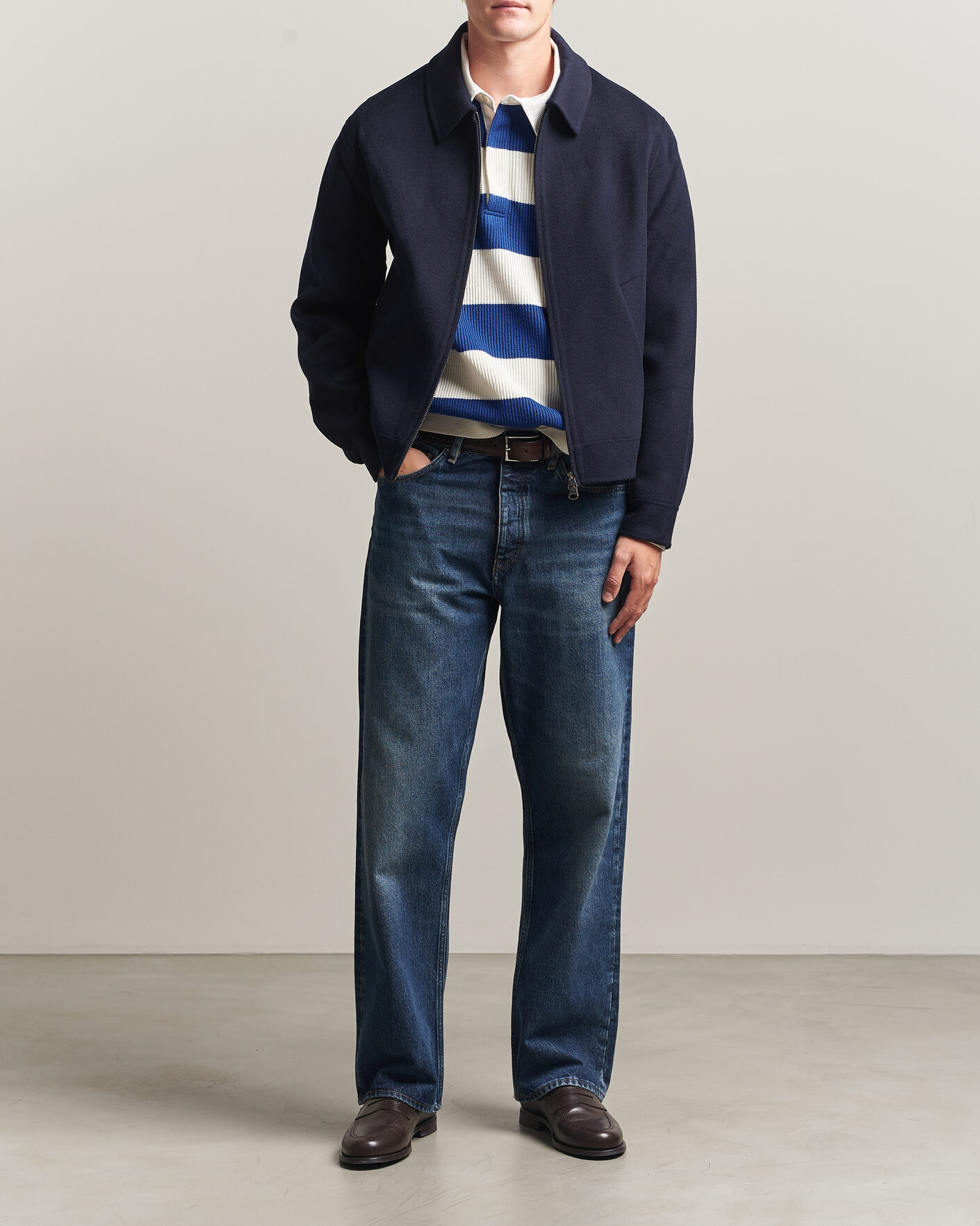 Herre | Jakker | Gant | Handstitched Wool/Cashmere Jacket Evening Blue