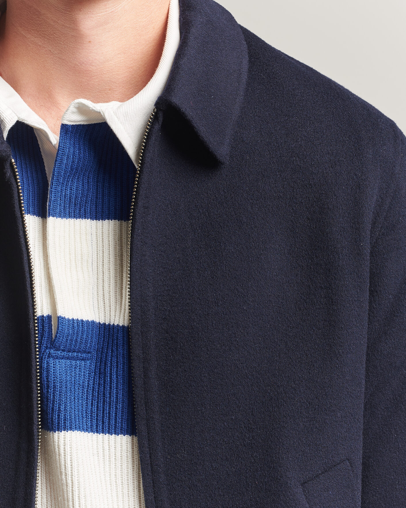 Herre | Jakker | Gant | Handstitched Wool/Cashmere Jacket Evening Blue