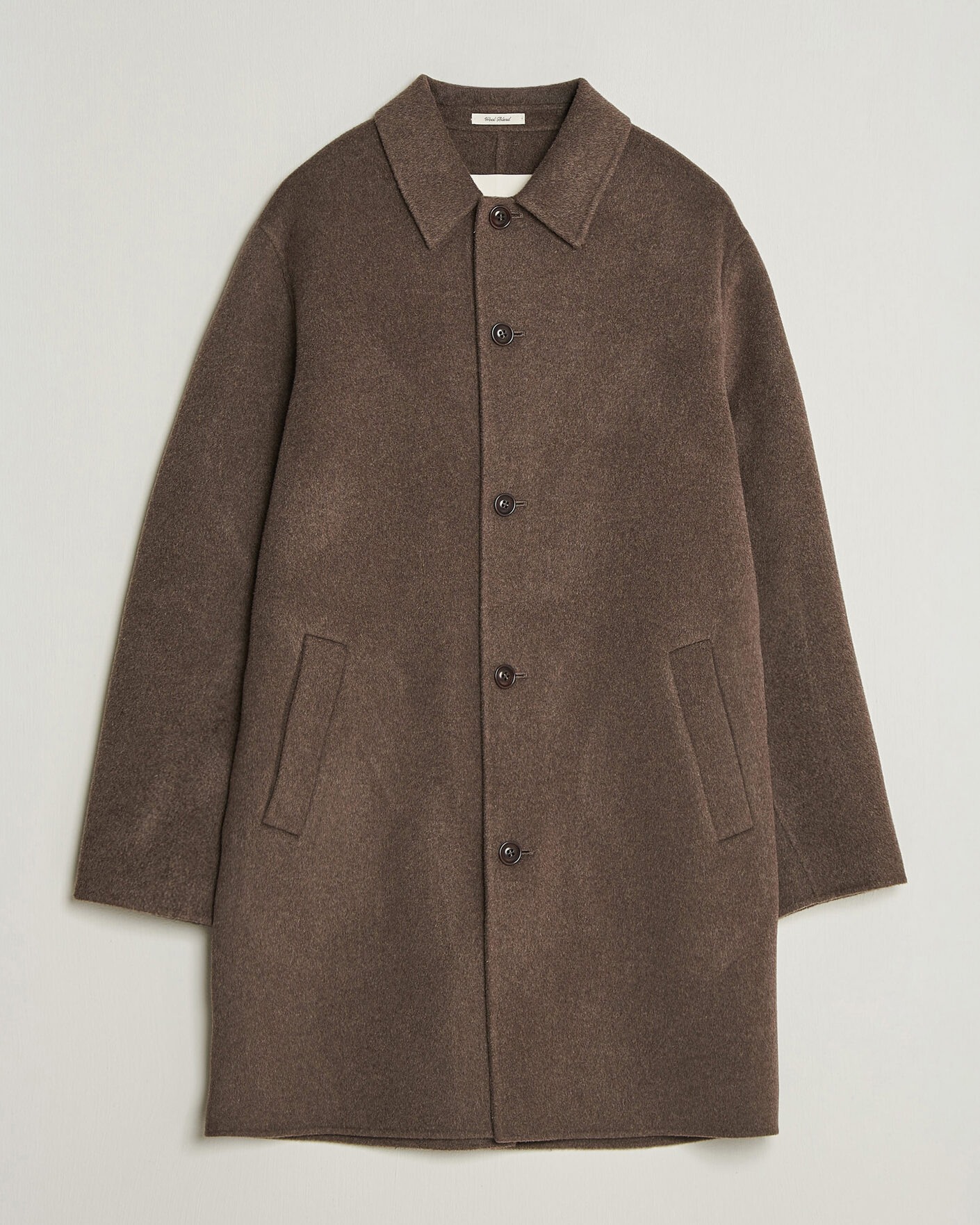 Herre | Jakker | Gant | Handstitched Wool/Cashmere Top Coat Shadow Brown