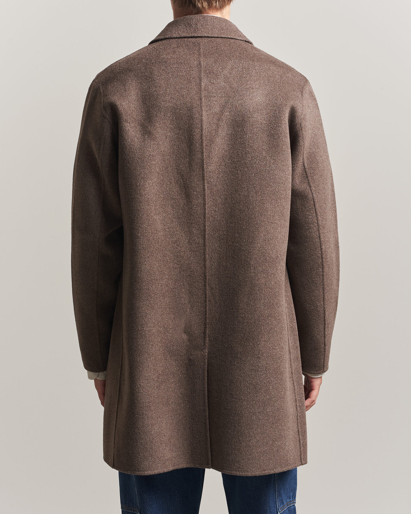Herre | Jakker | Gant | Handstitched Wool/Cashmere Top Coat Shadow Brown