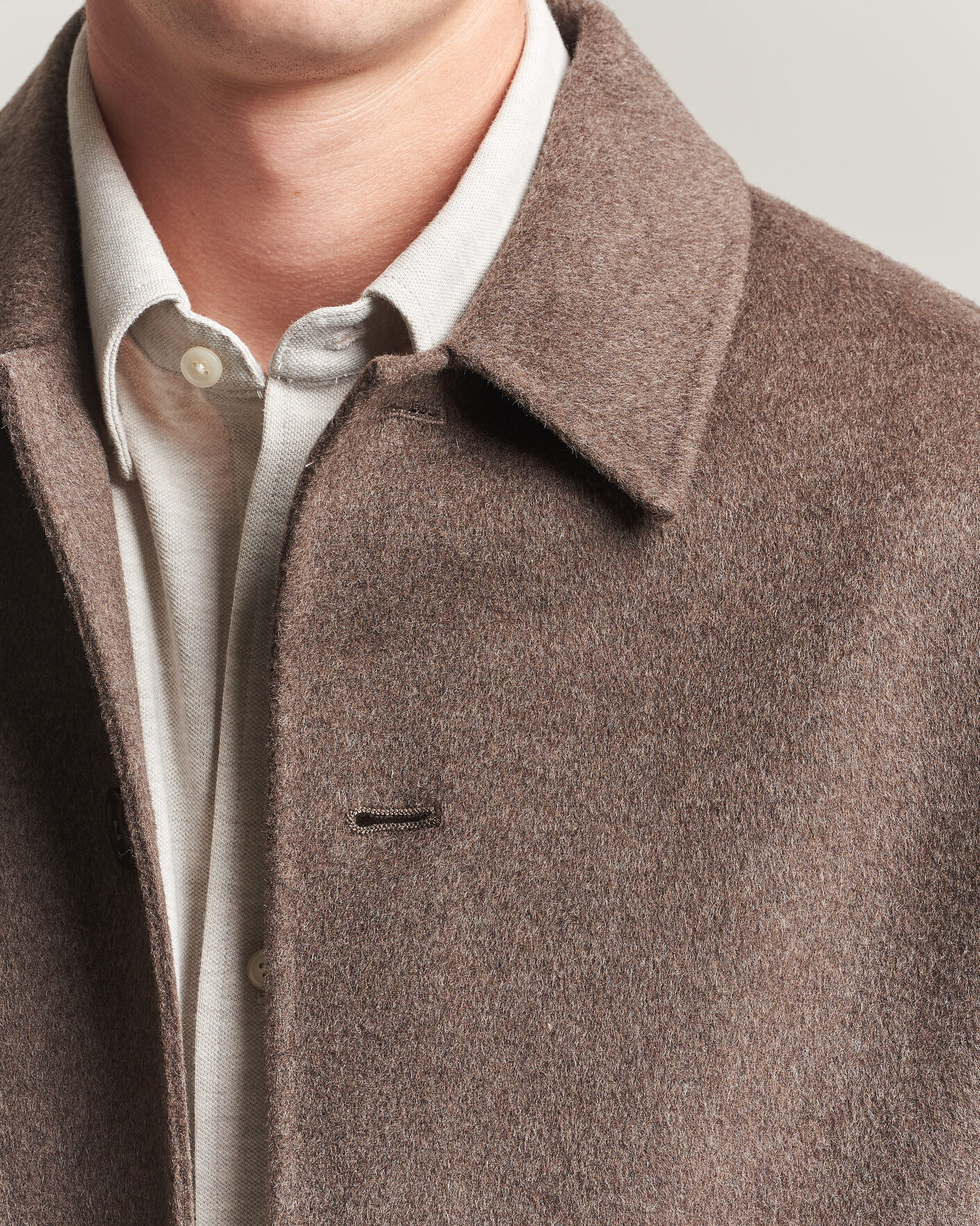 Herre | Jakker | Gant | Handstitched Wool/Cashmere Top Coat Shadow Brown