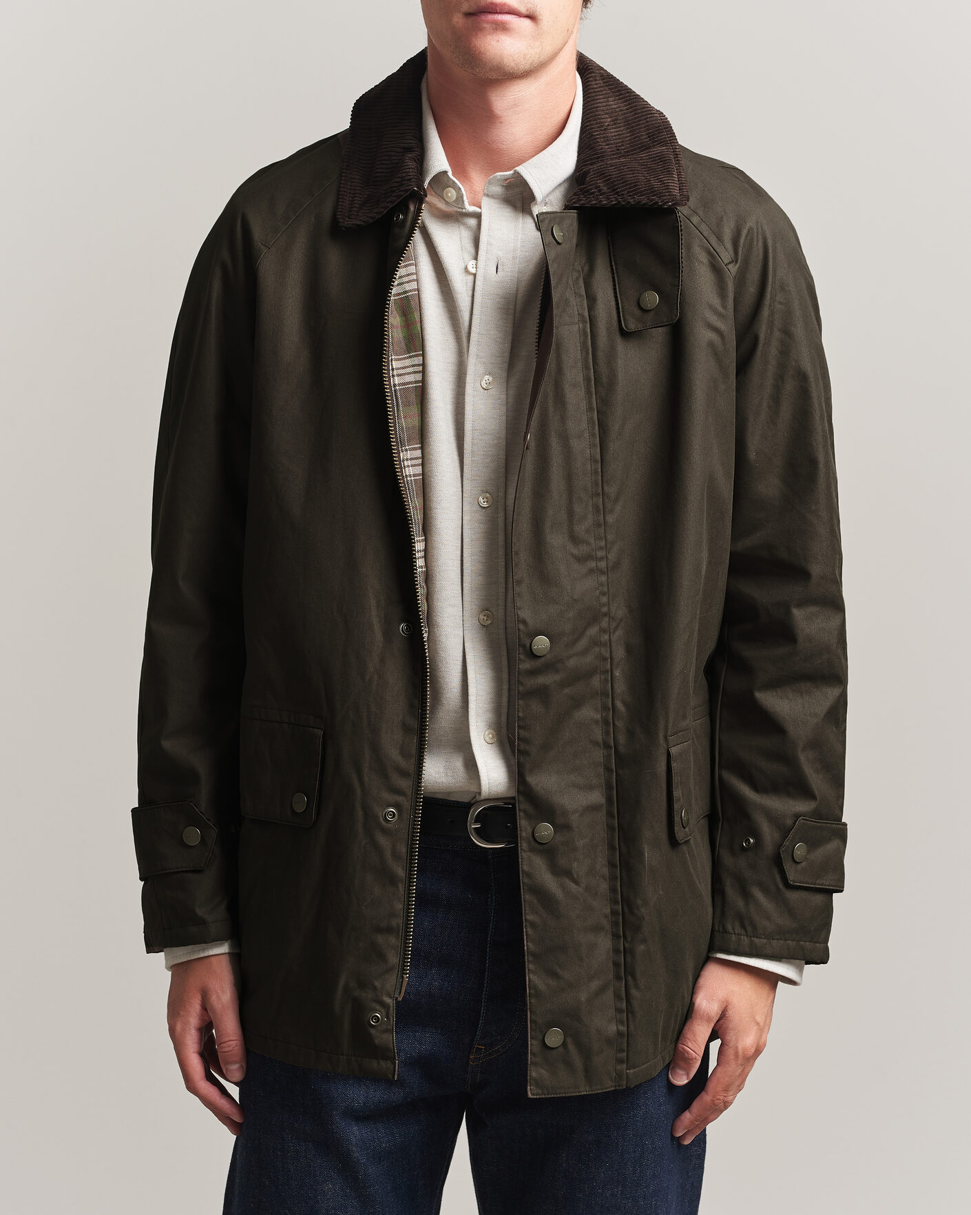 Herre | Jakker | Gant | Waxed Barn Jacket Black Brown