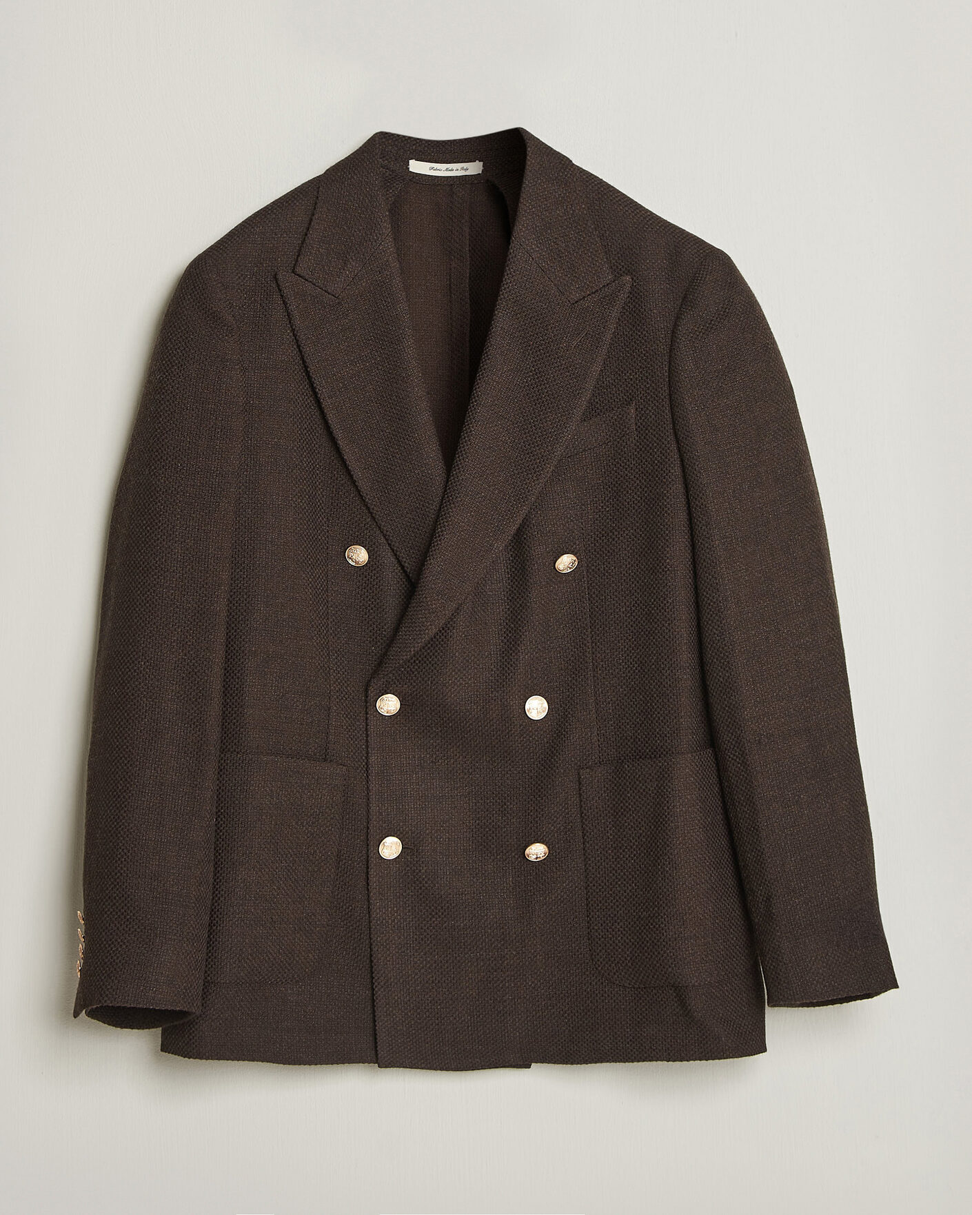 Herre | Blazere & jakker | Gant | Wool Textured Double Breasted Blazer Black Brown