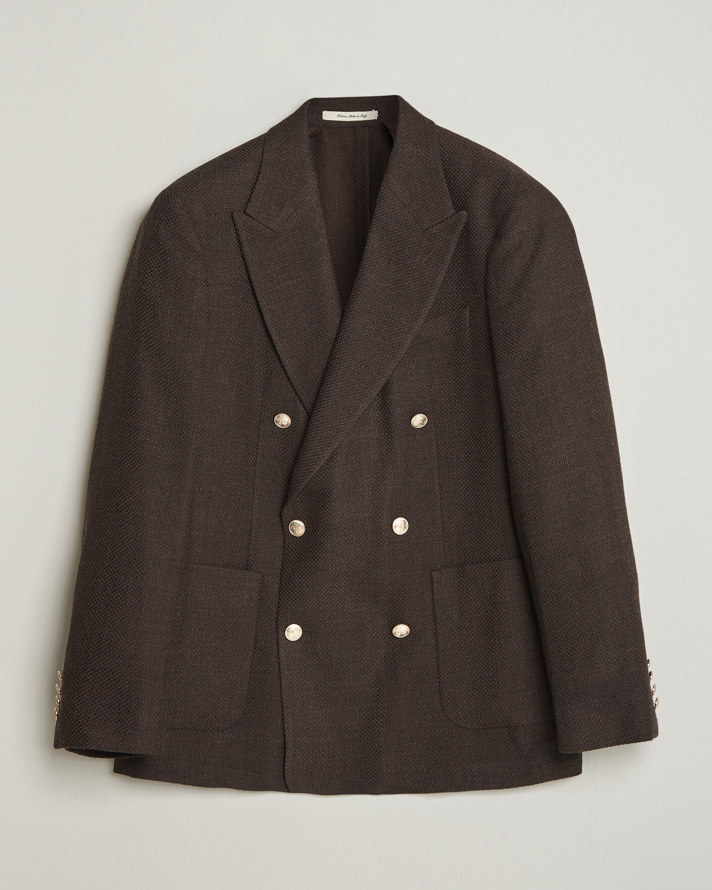 Herre | Blazere & jakker | Gant | Wool Textured Double Breasted Blazer Black Brown