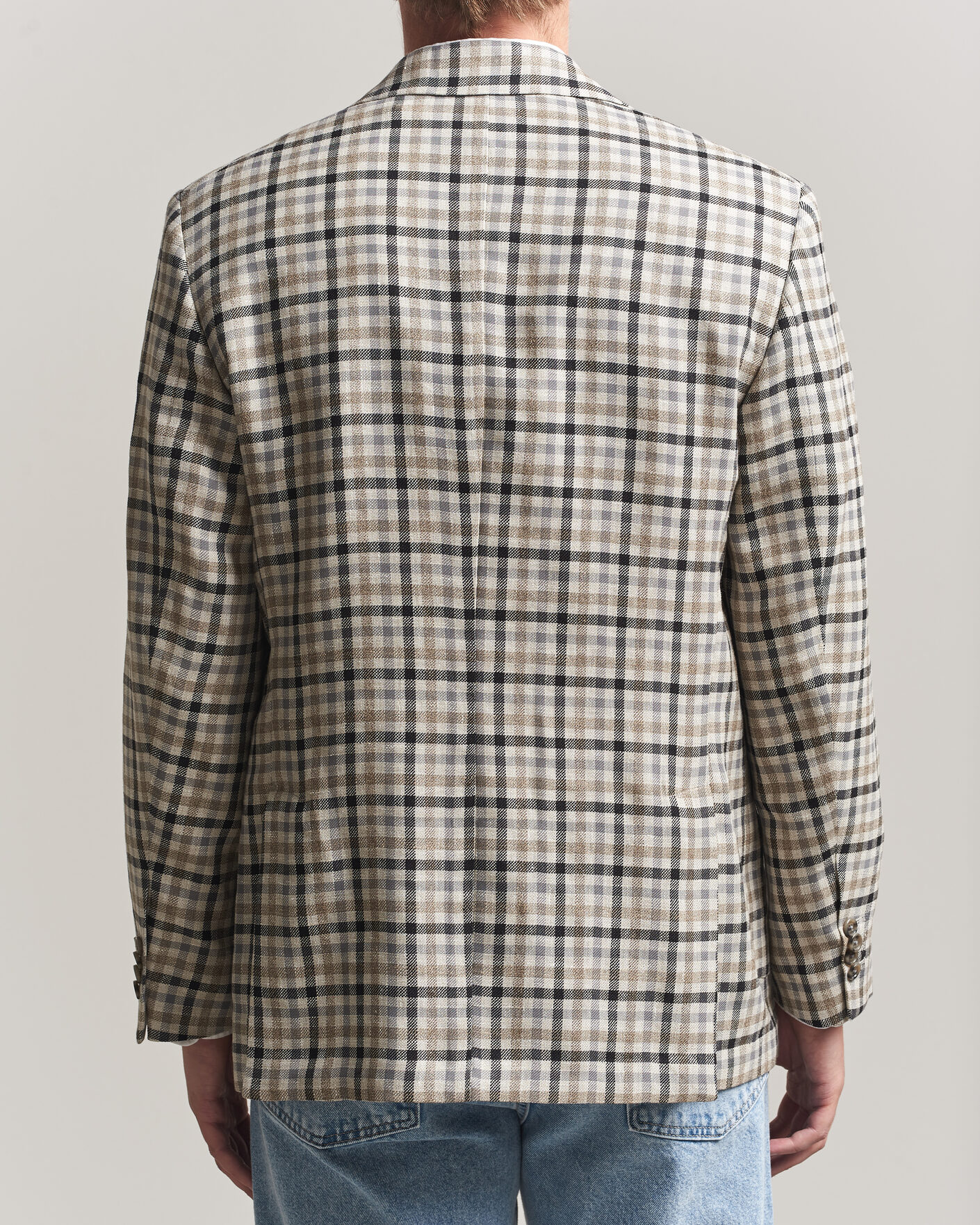 Herre | Blazere & jakker | Gant | Wool/Linen Checked Blazer Cream