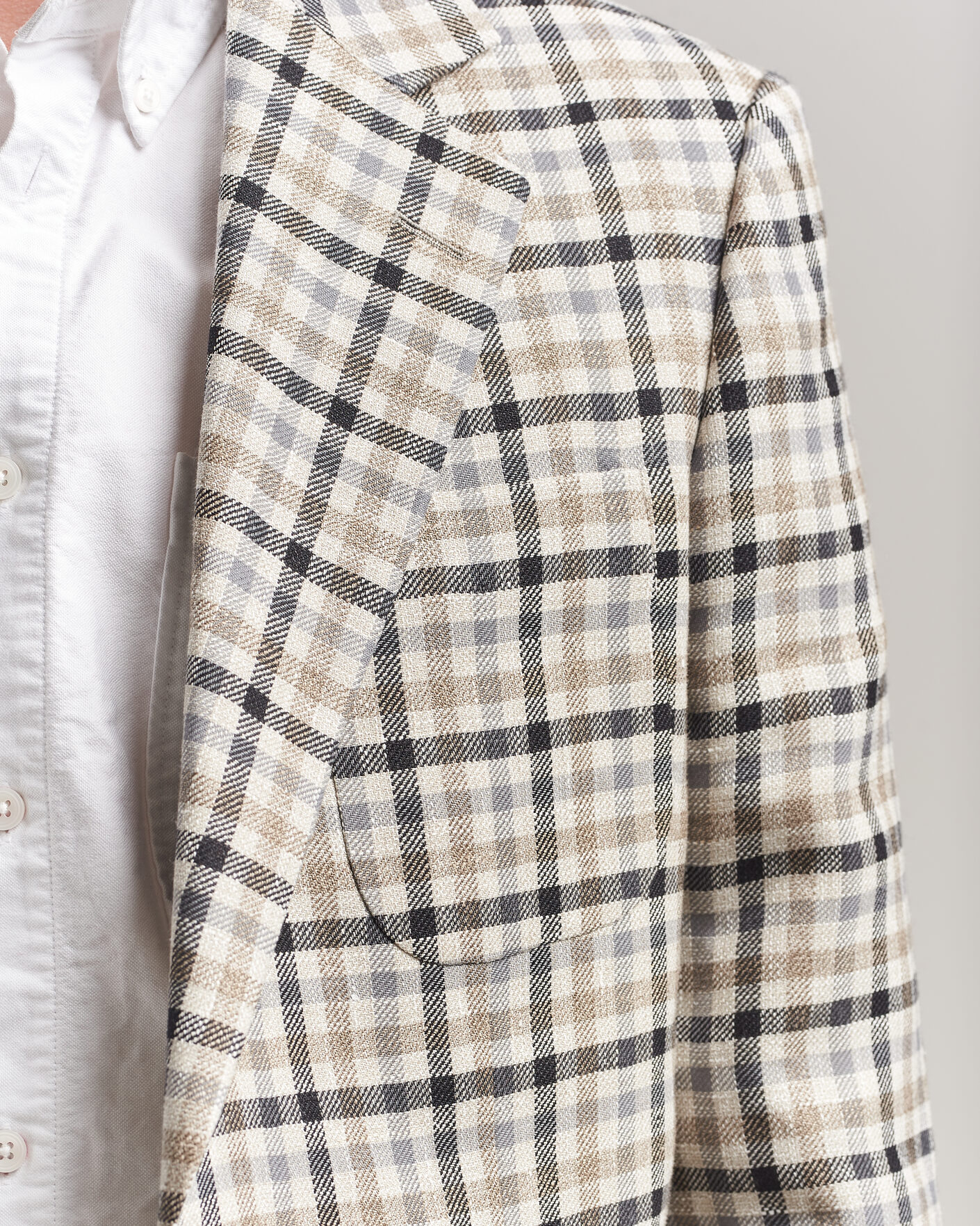 Herre | Blazere & jakker | Gant | Wool/Linen Checked Blazer Cream