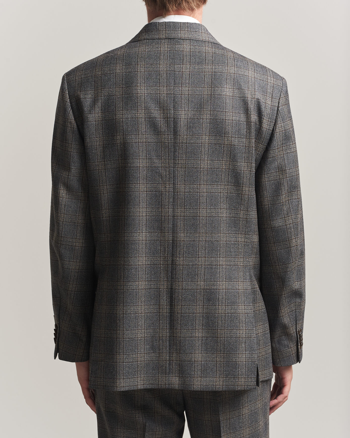 Herre | Blazere & jakker | Gant | Wool Glencheck Double Breasted Blazer Ceramic Grey