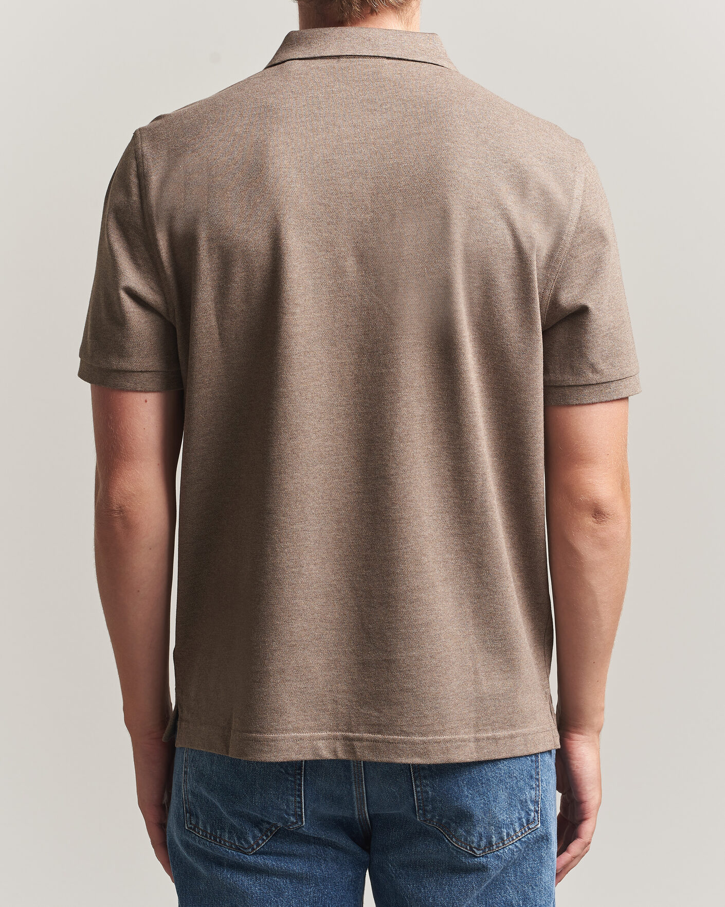 Herre | Polotrøjer | Gant | The Original Polo Dark Hazelnut Melange