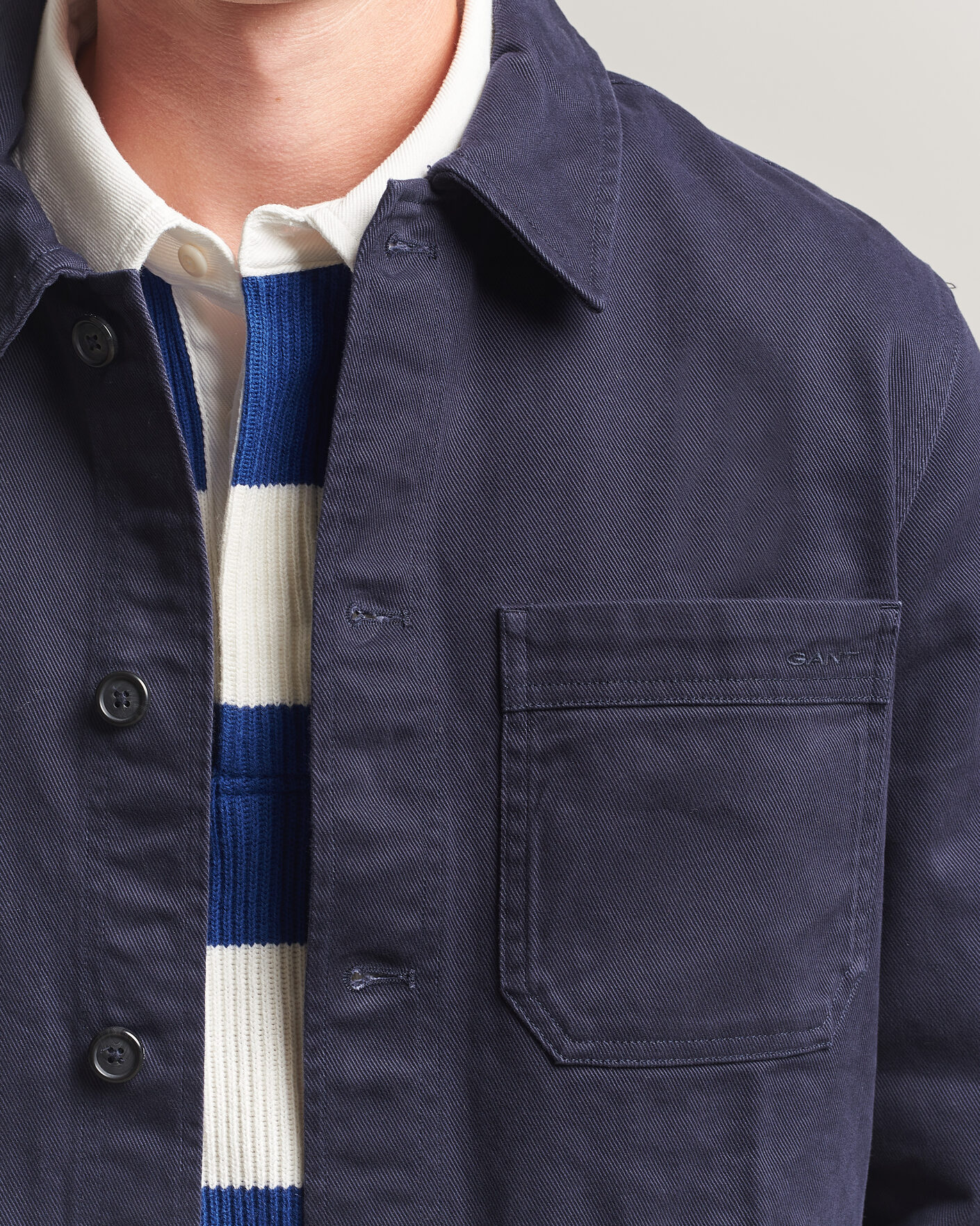 Herre | Skjorter | Gant | Regular Fit Brushed Twill Overshirt Evening Blue