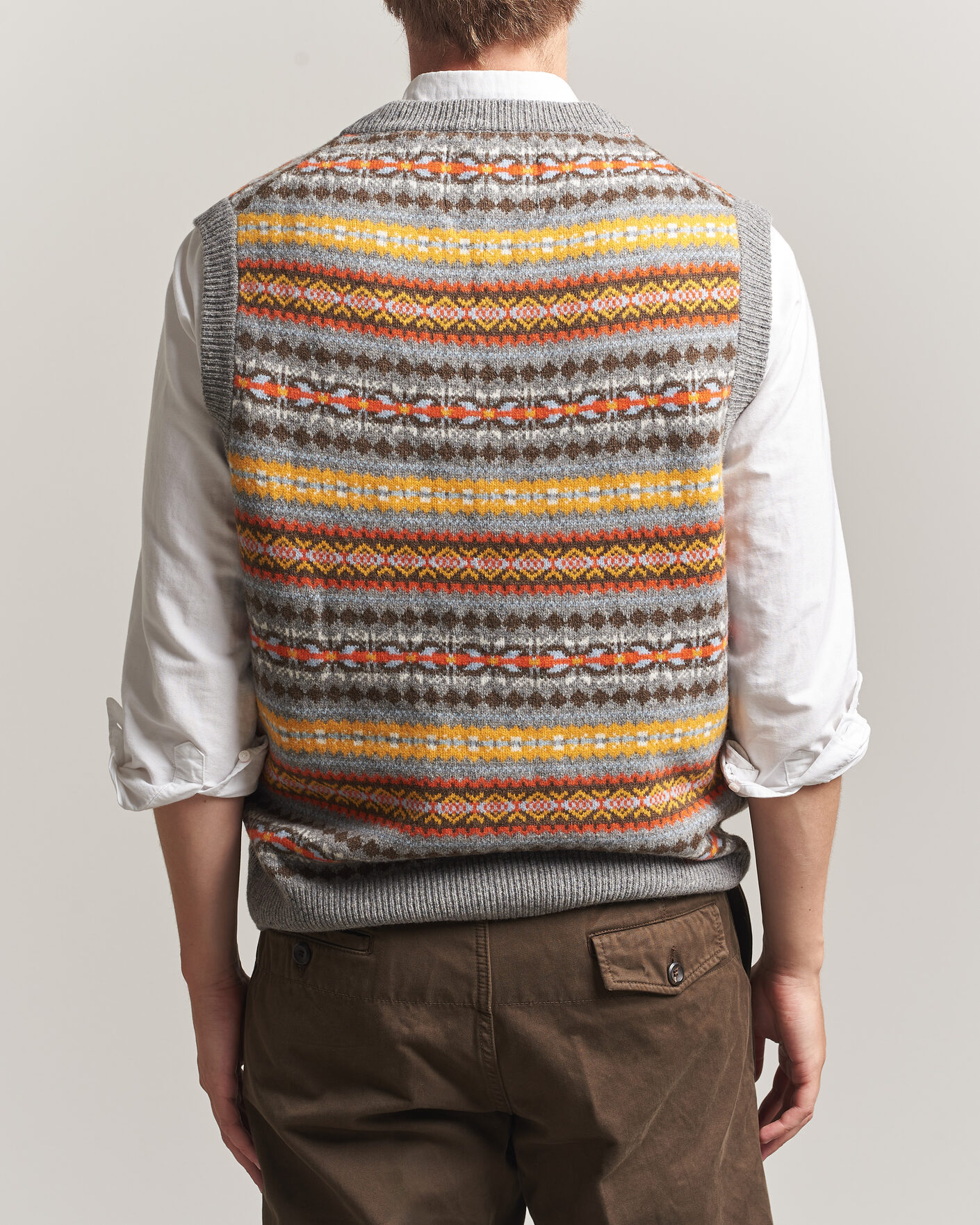 Herre | Trøjer | Gant | Wool Knitted Fairisle Vest Multi