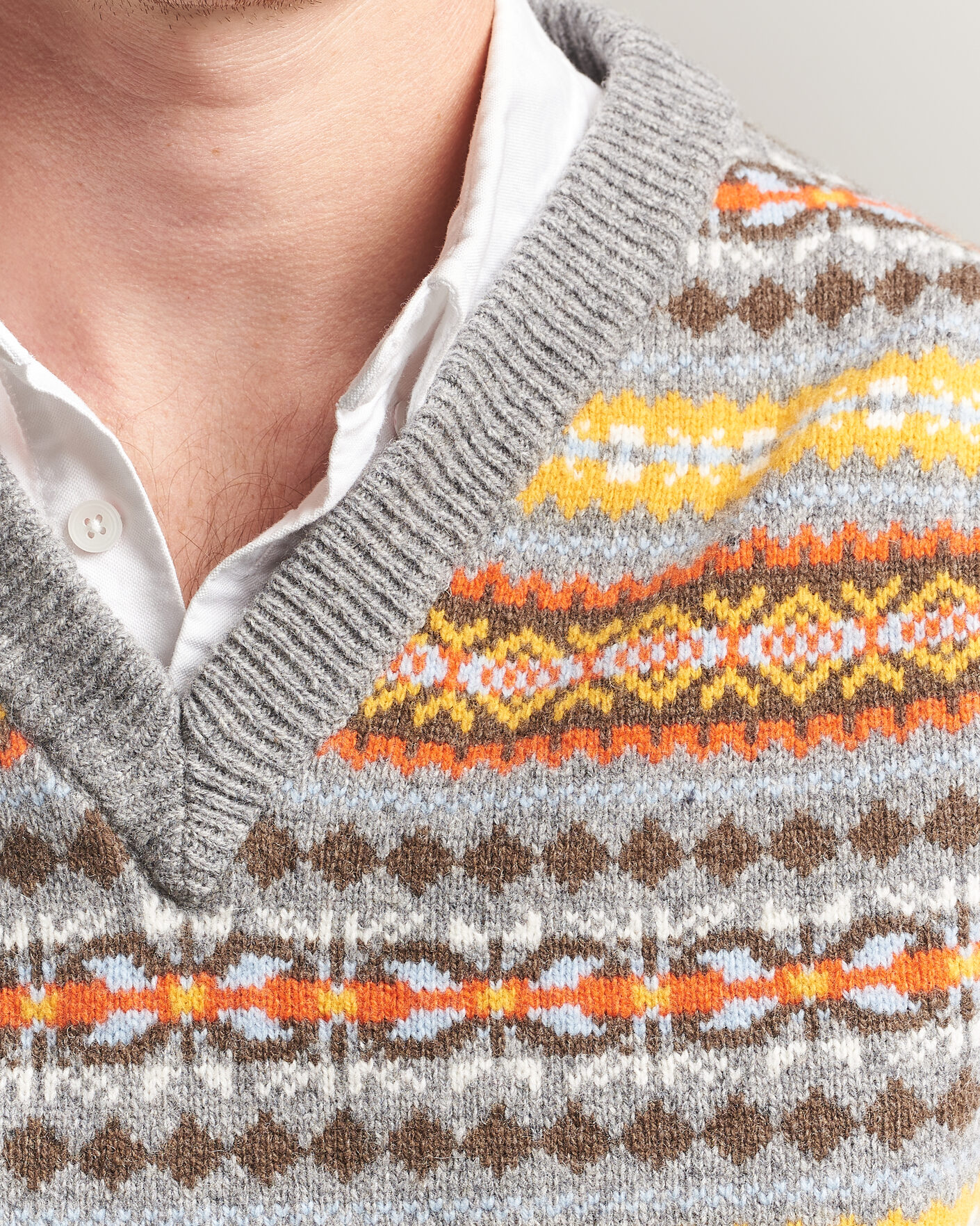 Herre | Trøjer | Gant | Wool Knitted Fairisle Vest Multi