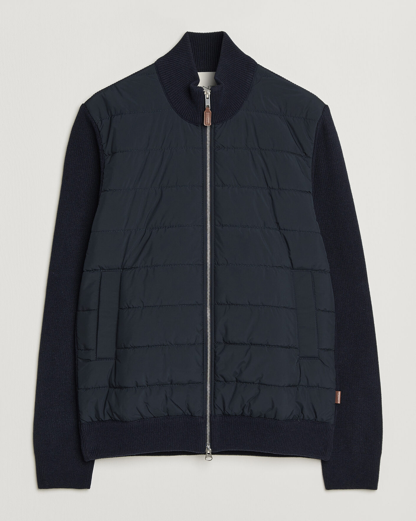 Herre | Trøjer | Gant | Hybrid Full Zip Evening Blue