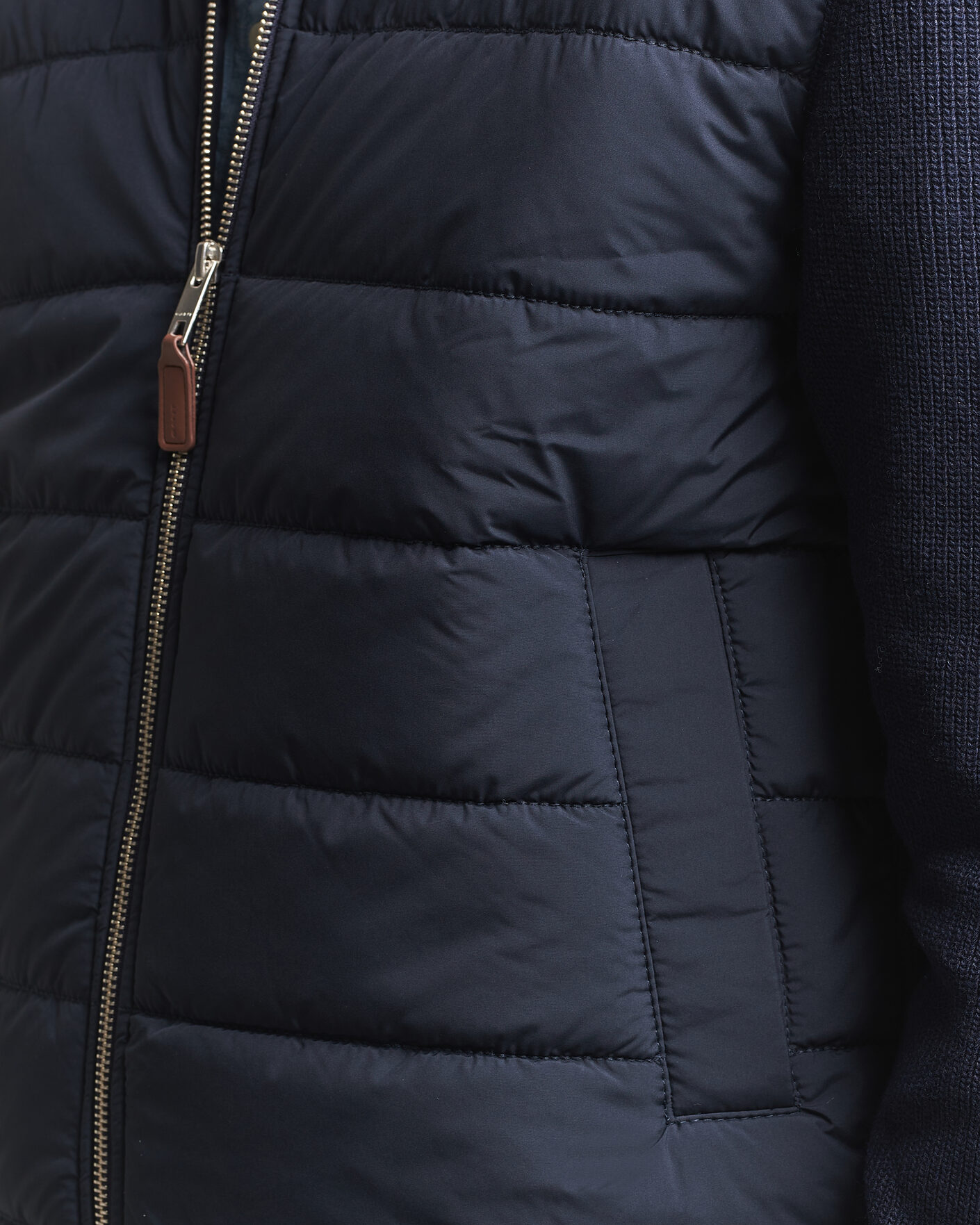 Herre | Trøjer | Gant | Hybrid Full Zip Evening Blue