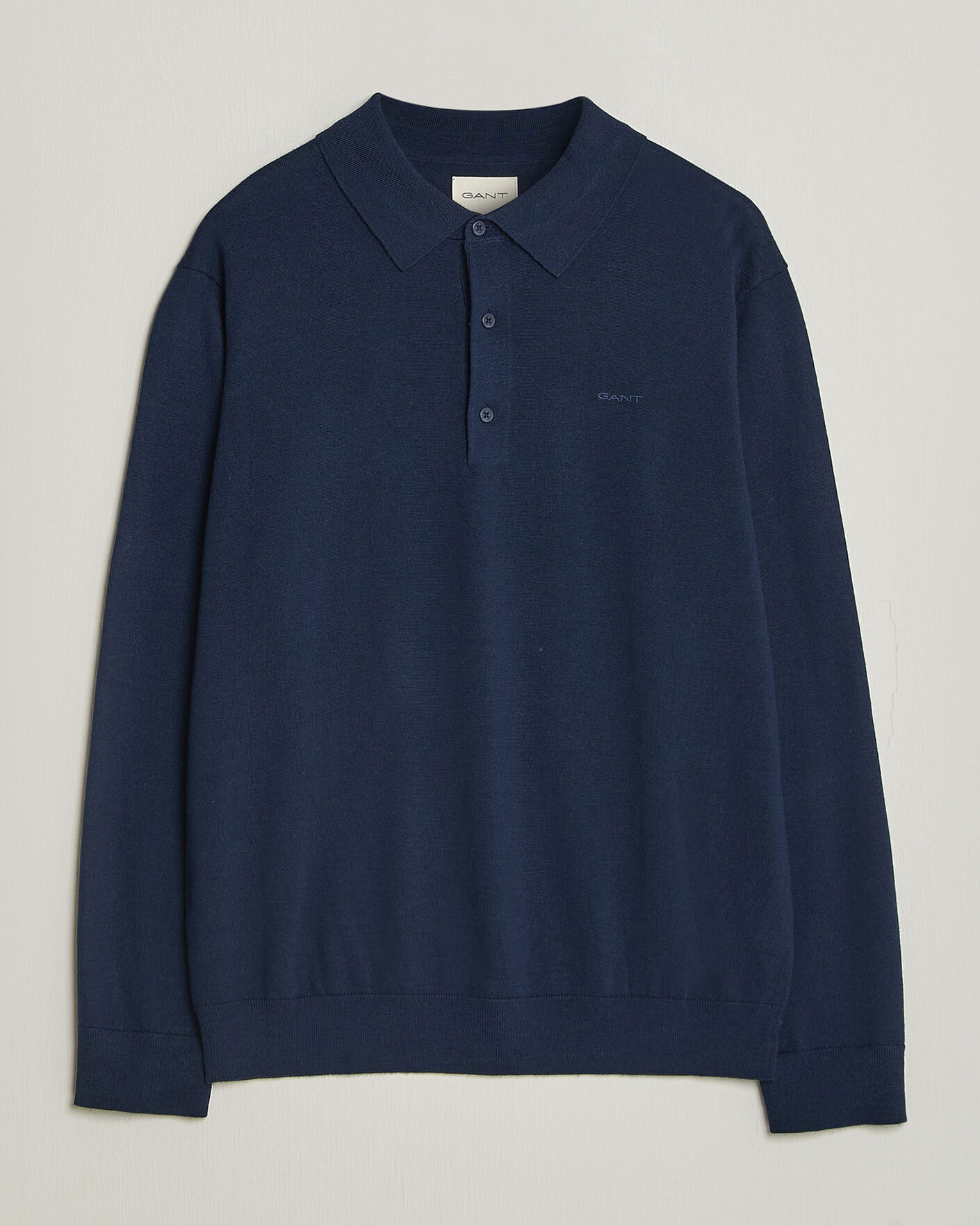 Herre | Trøjer | Gant | Extrafine Merino Knitted Polo Marine