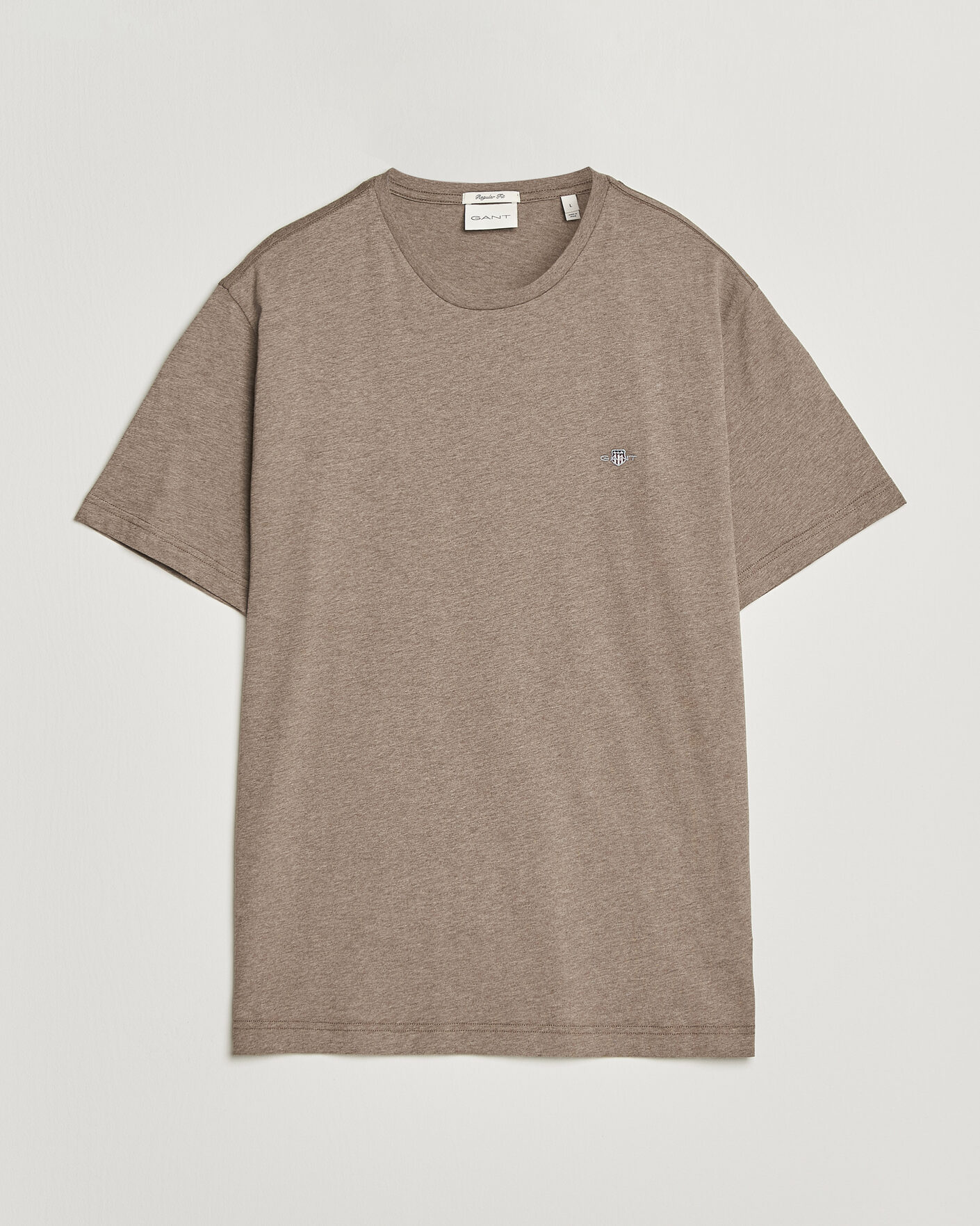Herre | T-Shirts | Gant | The Original T-Shirt Dark Hazelnut Melange