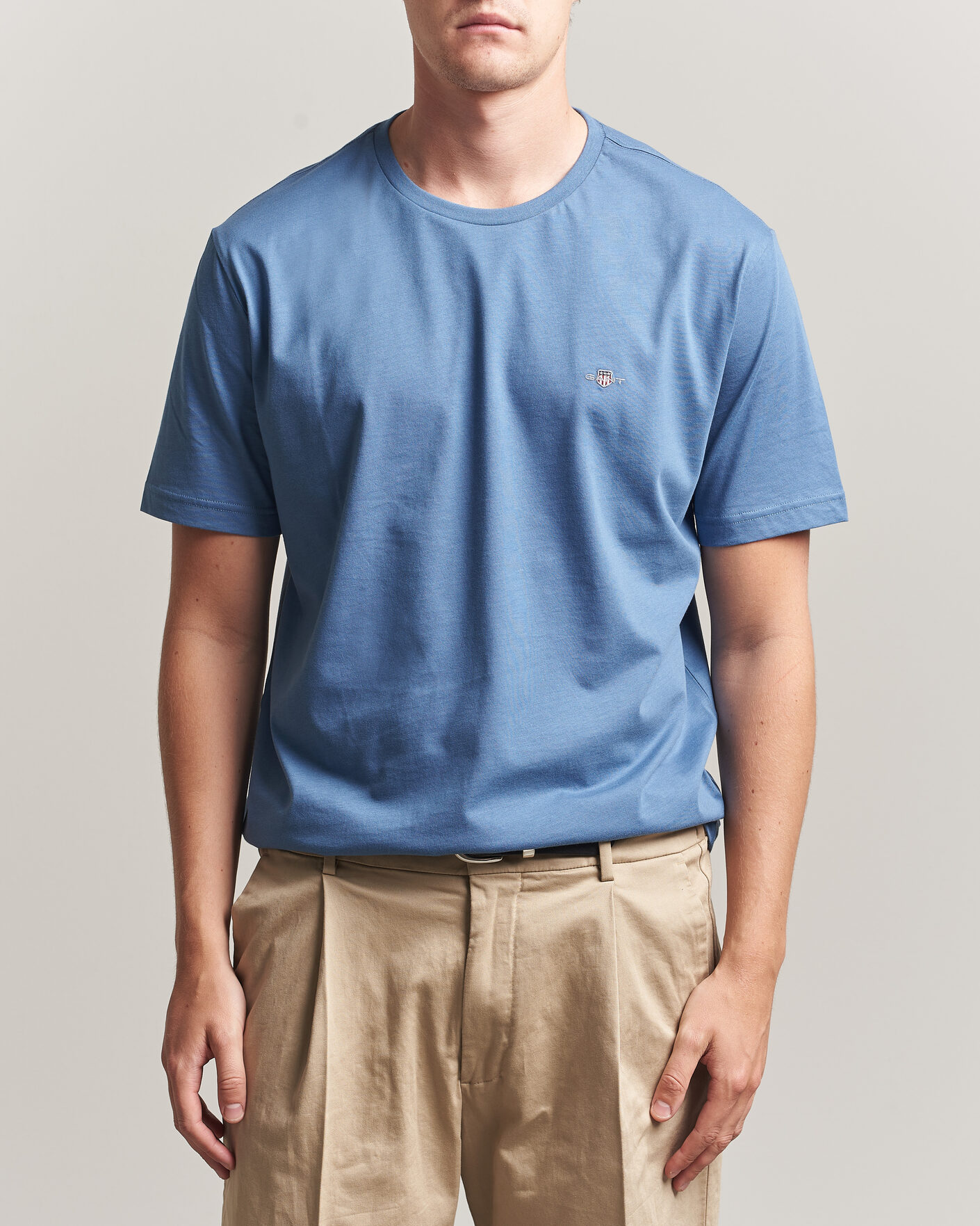 Herre | T-Shirts | Gant | The Original T-Shirt Blue Horizon