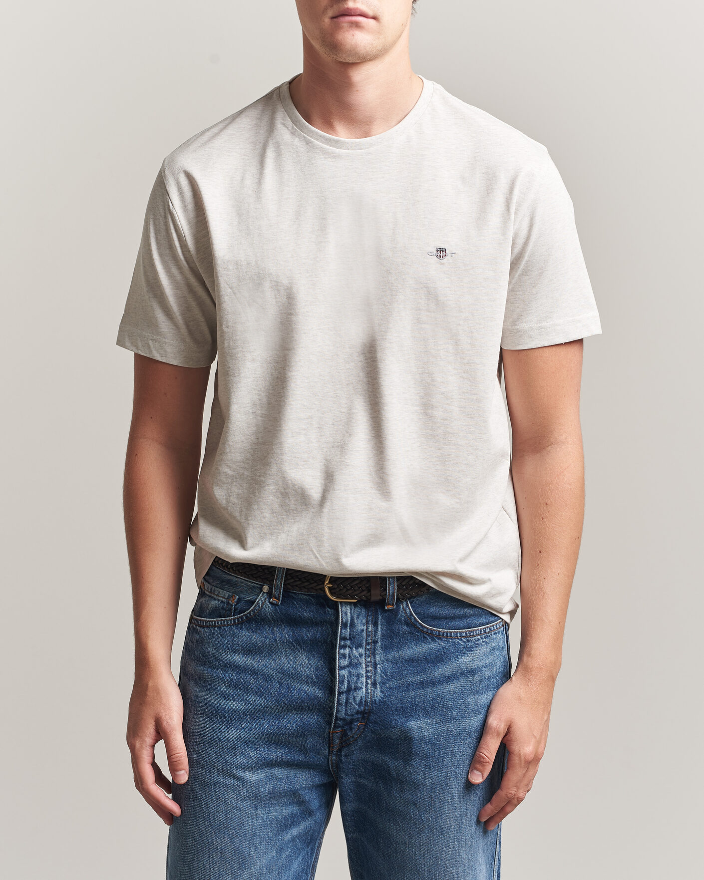 Herre | T-Shirts | Gant | The Original T-Shirt Glacier Melange