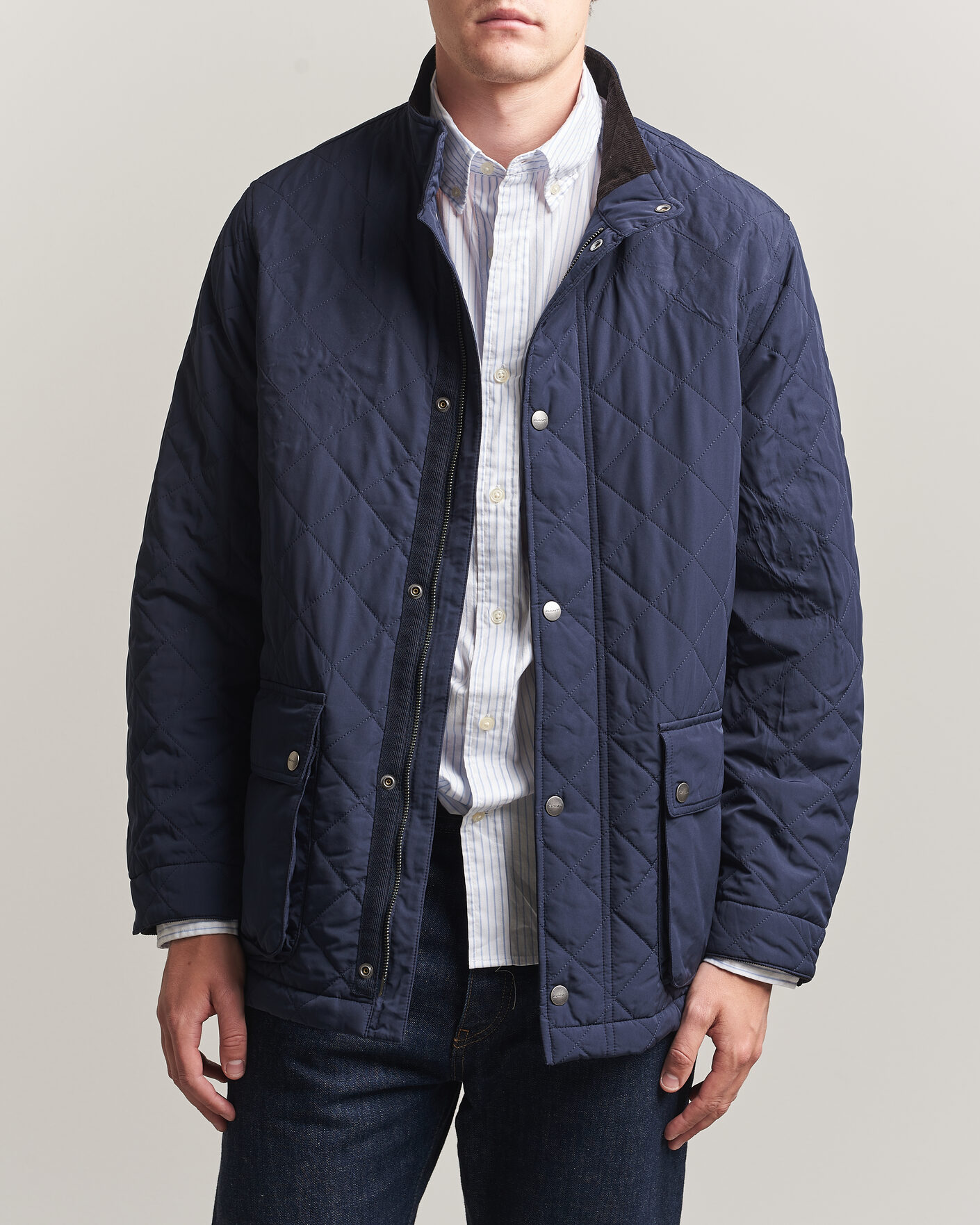 Herre | Jakker | Gant | Classic Quilted Mid Jacket Evening Blue