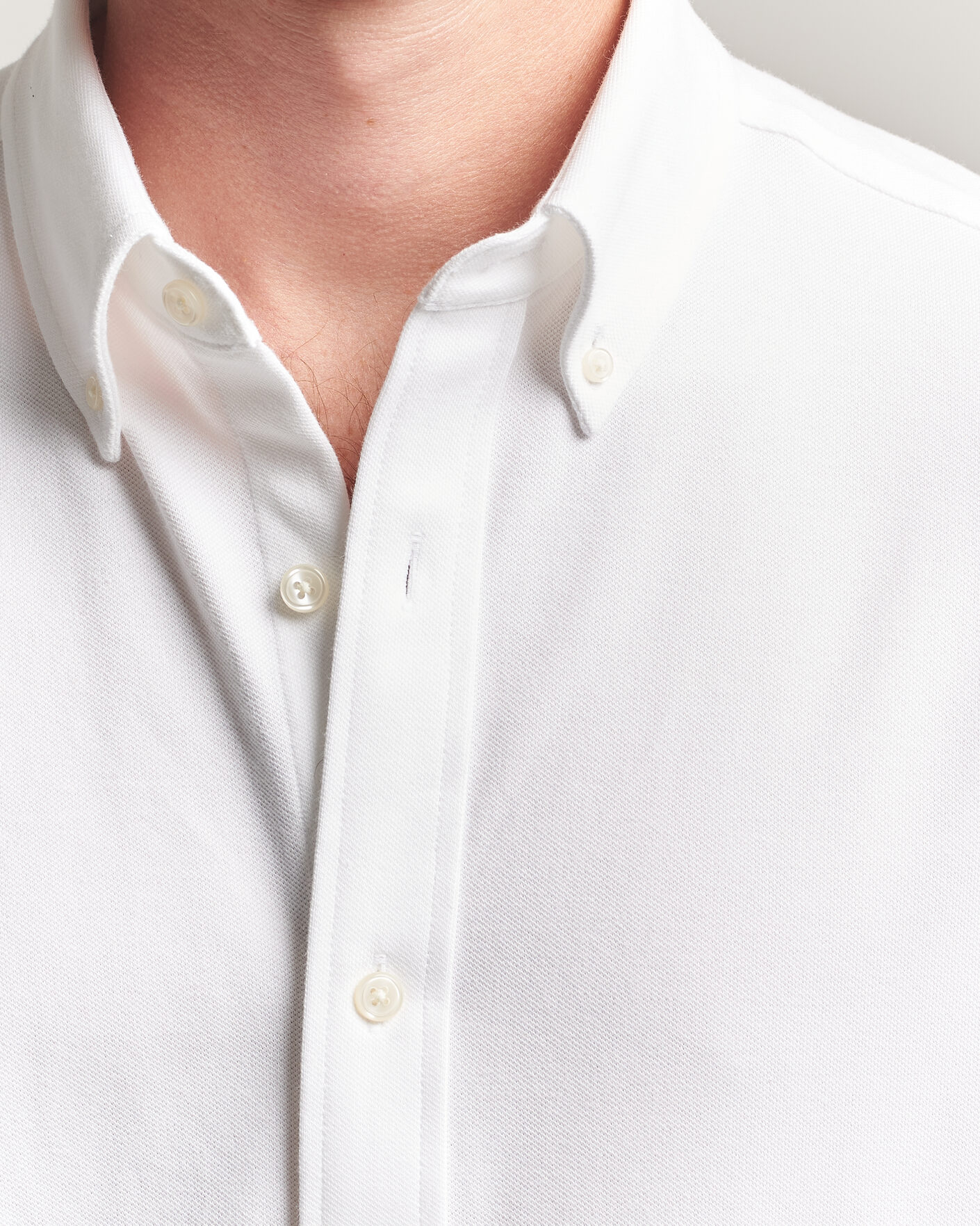 Herre | Skjorter | Gant | Regular Fit Jersey Pique Shirt White