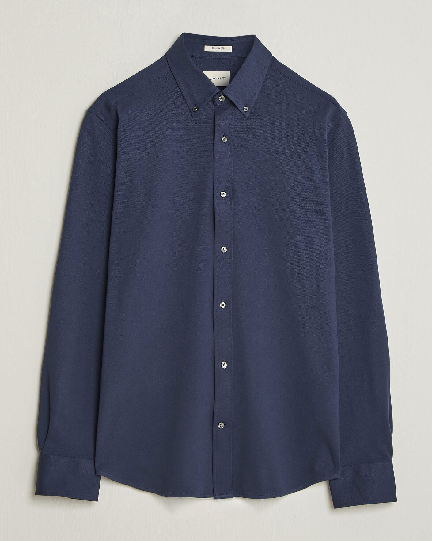 Herre | Skjorter | Gant | Regular Fit Jersey Pique Shirt Marine