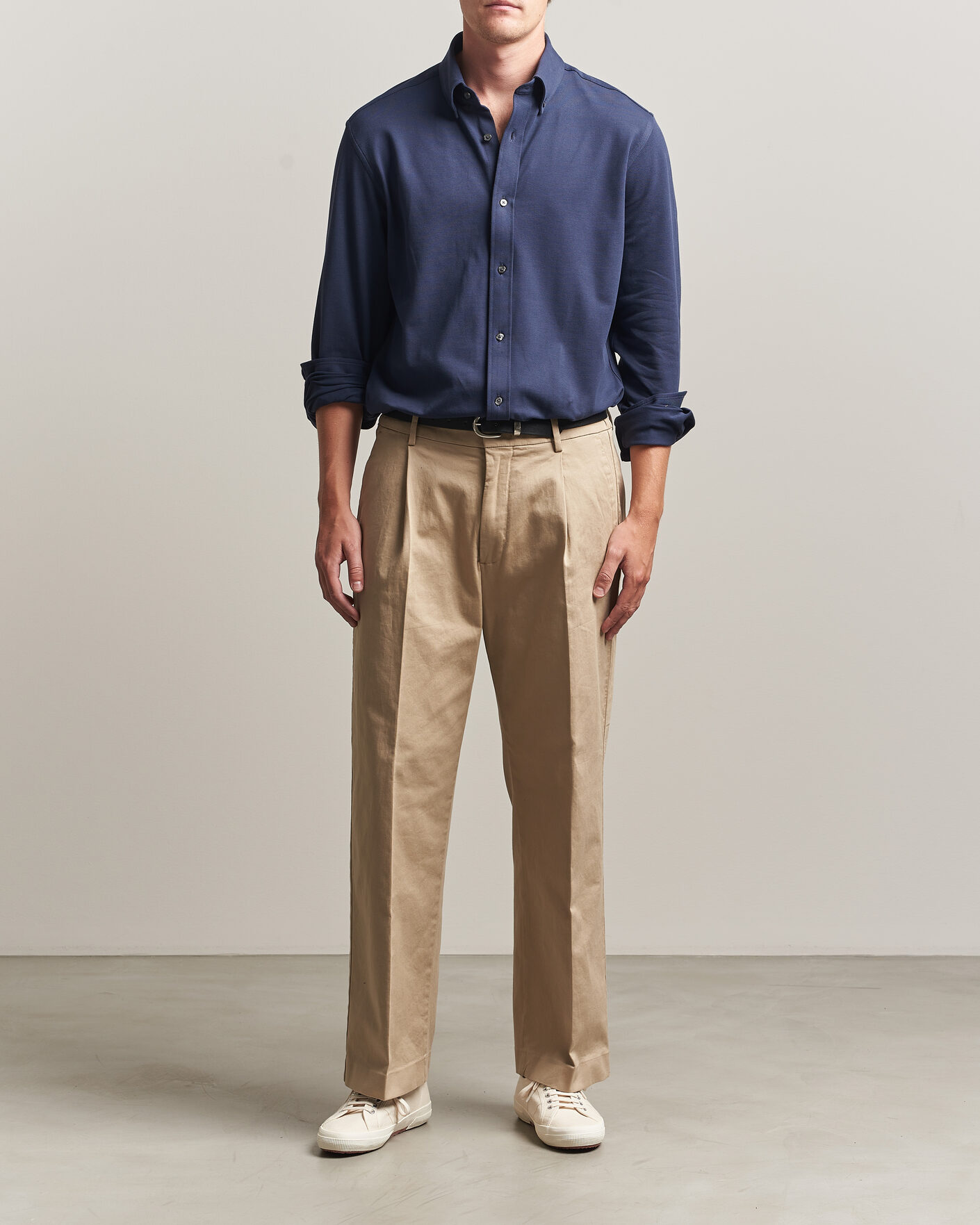 Herre | Skjorter | Gant | Regular Fit Jersey Pique Shirt Marine