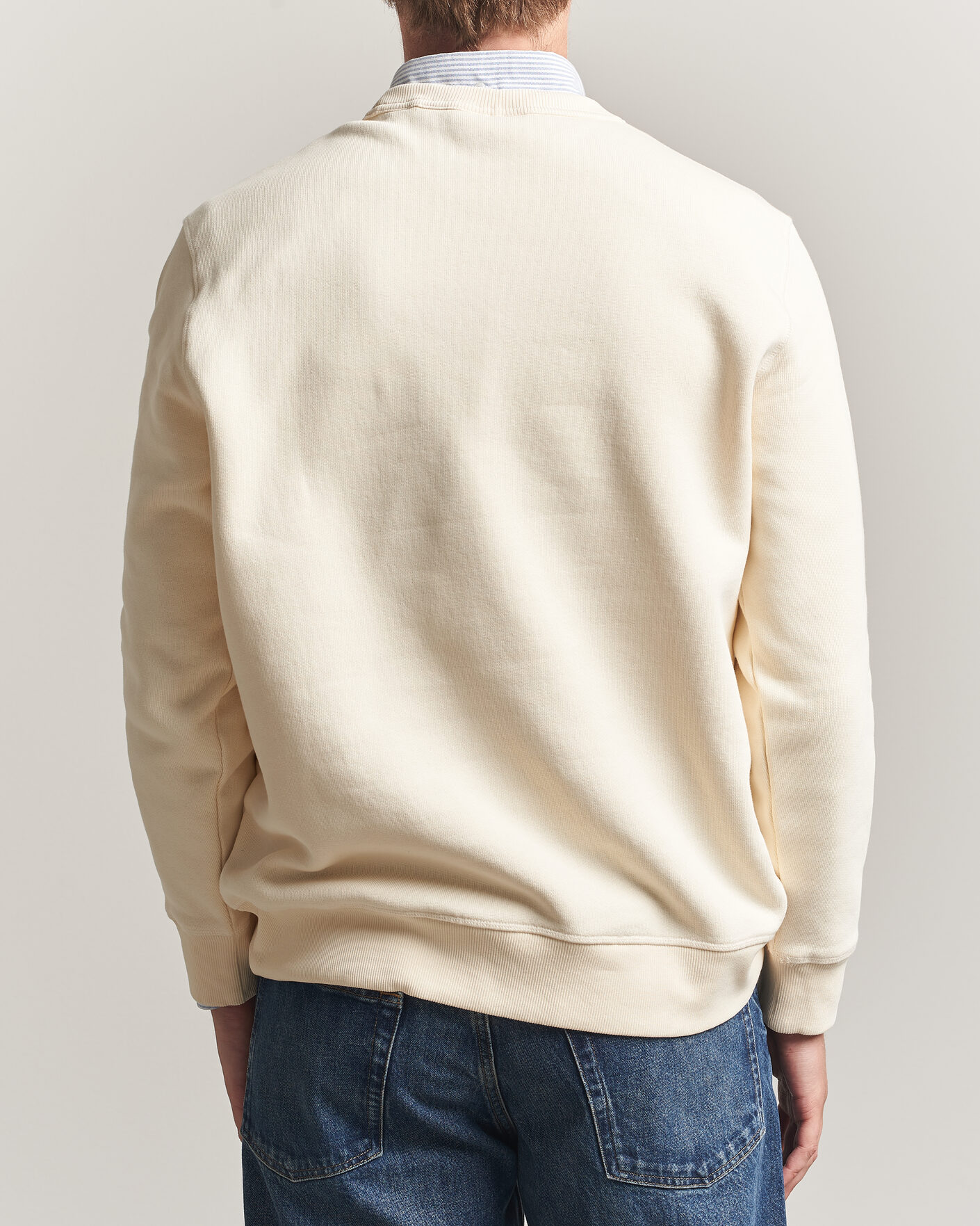 Herre | Trøjer | Gant | YALE Crew Neck Sweatshirt Cream