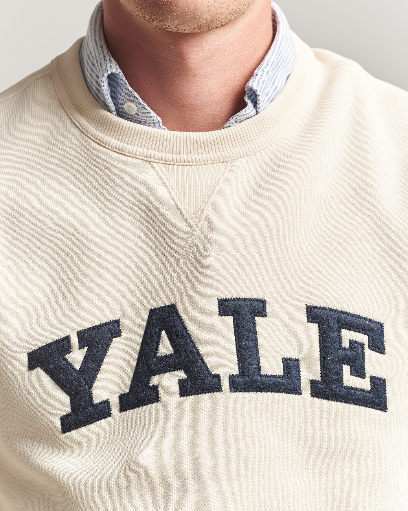 Herre | Trøjer | Gant | YALE Crew Neck Sweatshirt Cream