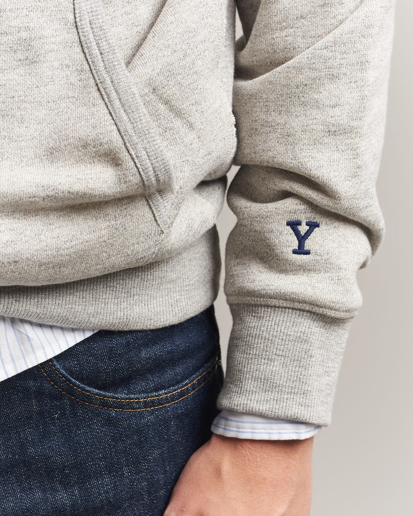 Herre | Trøjer | Gant | YALE Hoodie Grey Melange