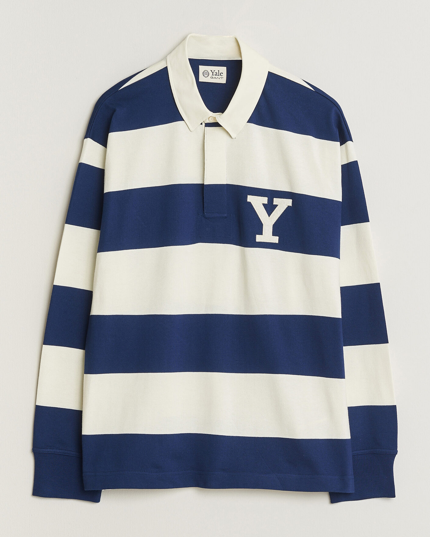 Herre | Trøjer | Gant | YALE Striped Heavy Rugger Rich Navy