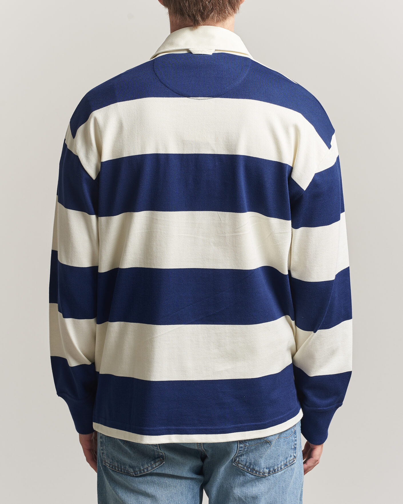 Herre | Trøjer | Gant | YALE Striped Heavy Rugger Rich Navy