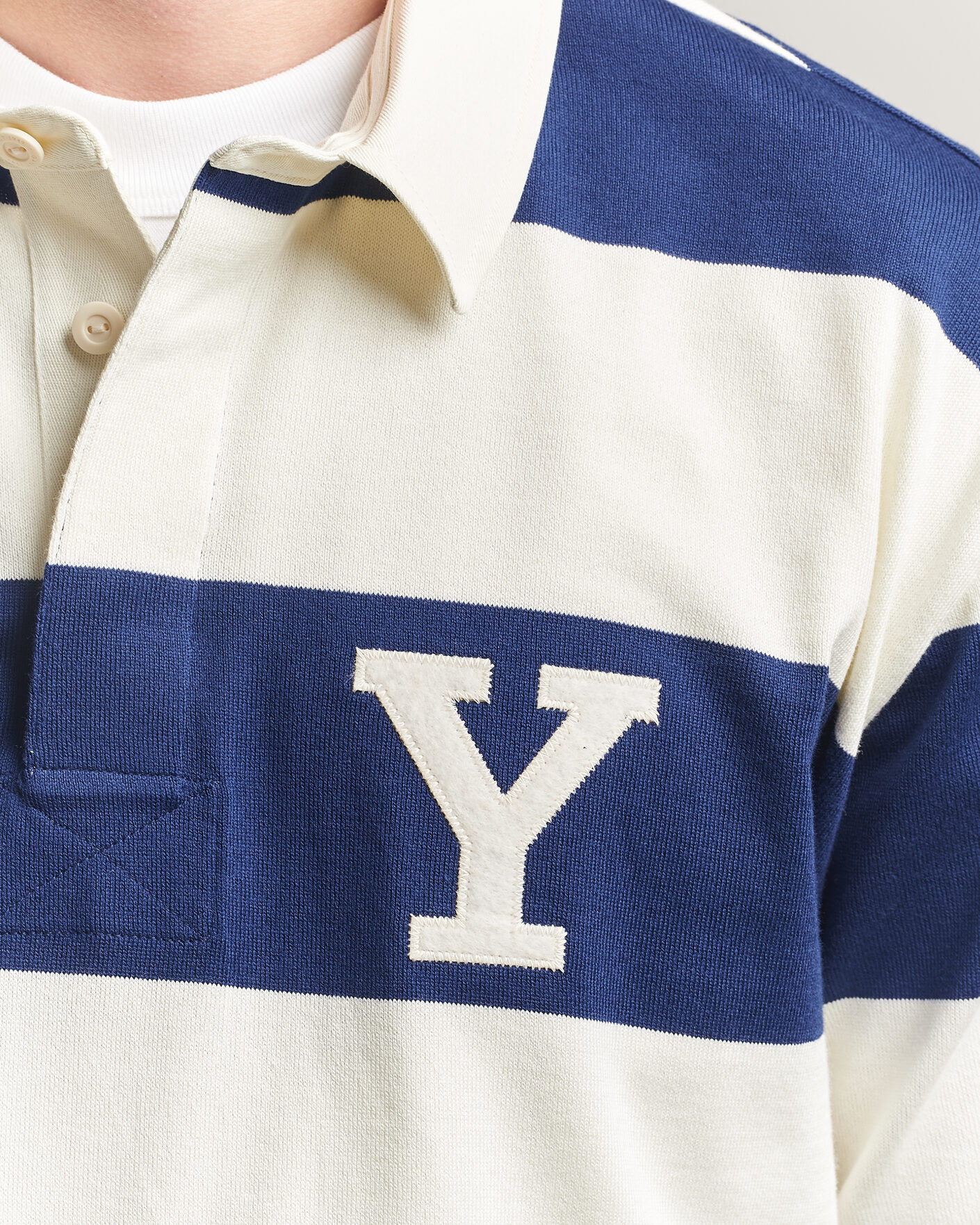 Herre | Trøjer | Gant | YALE Striped Heavy Rugger Rich Navy