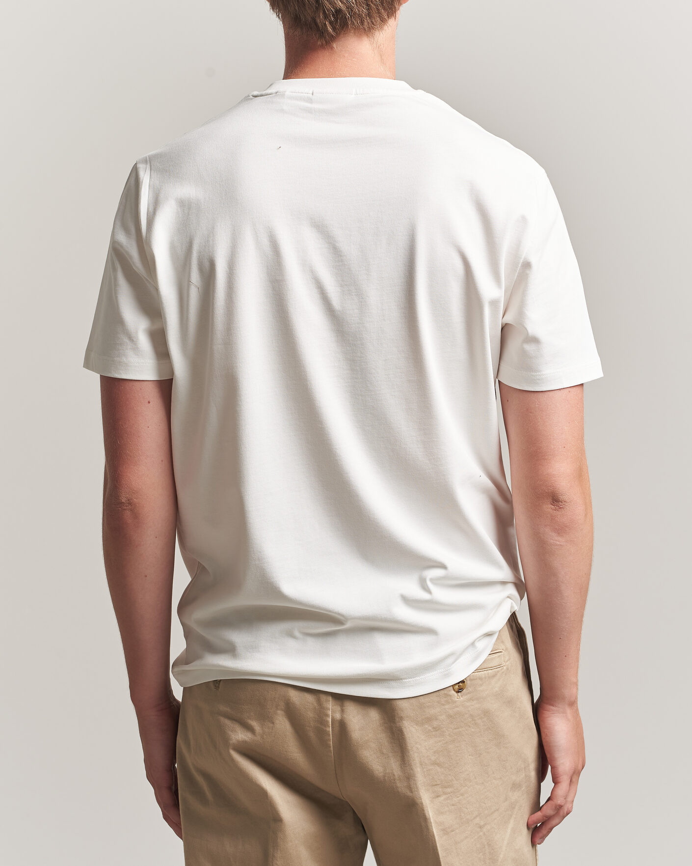 Herre | T-Shirts | Gant | YALE Crew Neck T-Shirt Eggshell