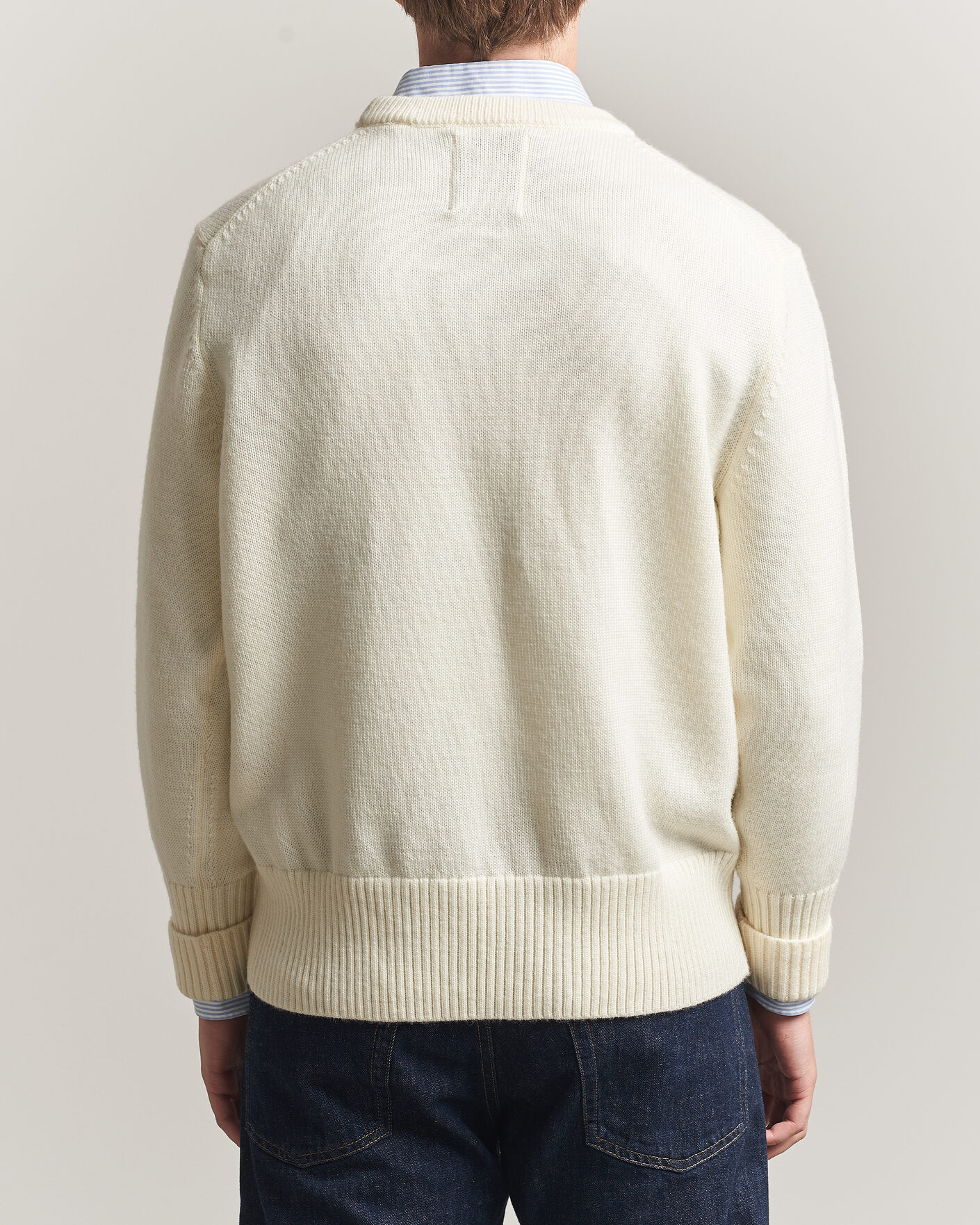 Herre | Trøjer | Gant | YALE Merino Crew Neck Cream