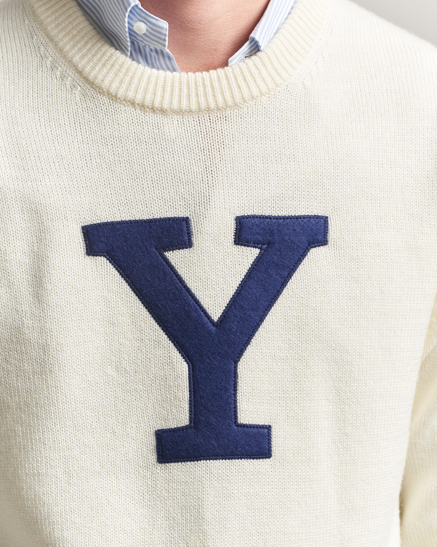 Herre | Trøjer | Gant | YALE Merino Crew Neck Cream