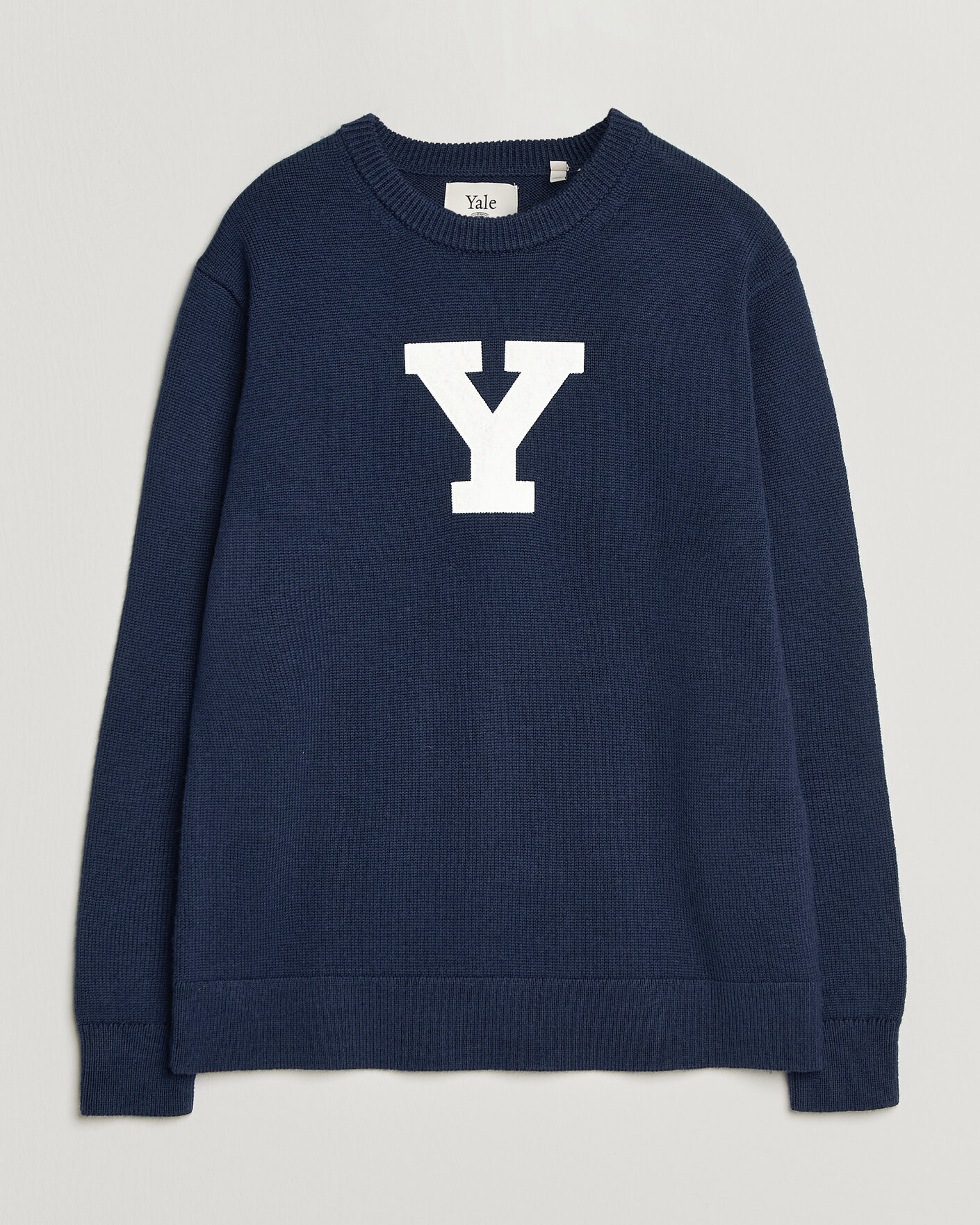 Herre | Trøjer | Gant | YALE Merino Crew Neck Marine