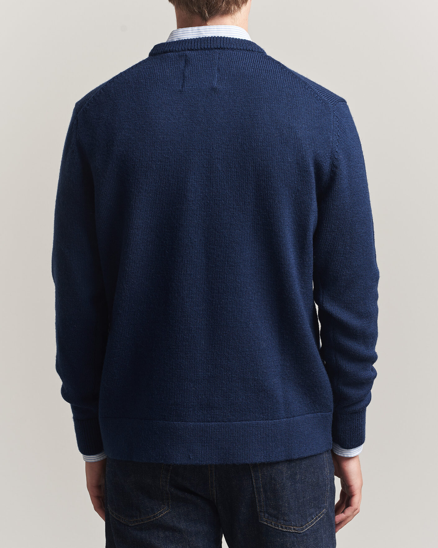 Herre | Trøjer | Gant | YALE Merino Crew Neck Marine