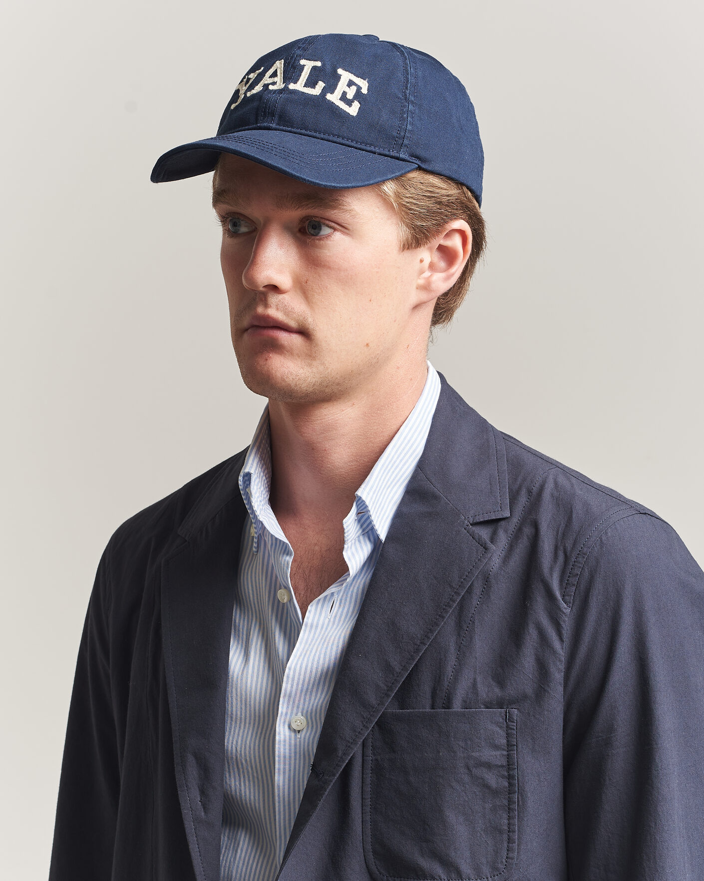 Herre | Hatte & kasketter | Gant | YALE Heavy Washed Cotton Twill Cap Marine