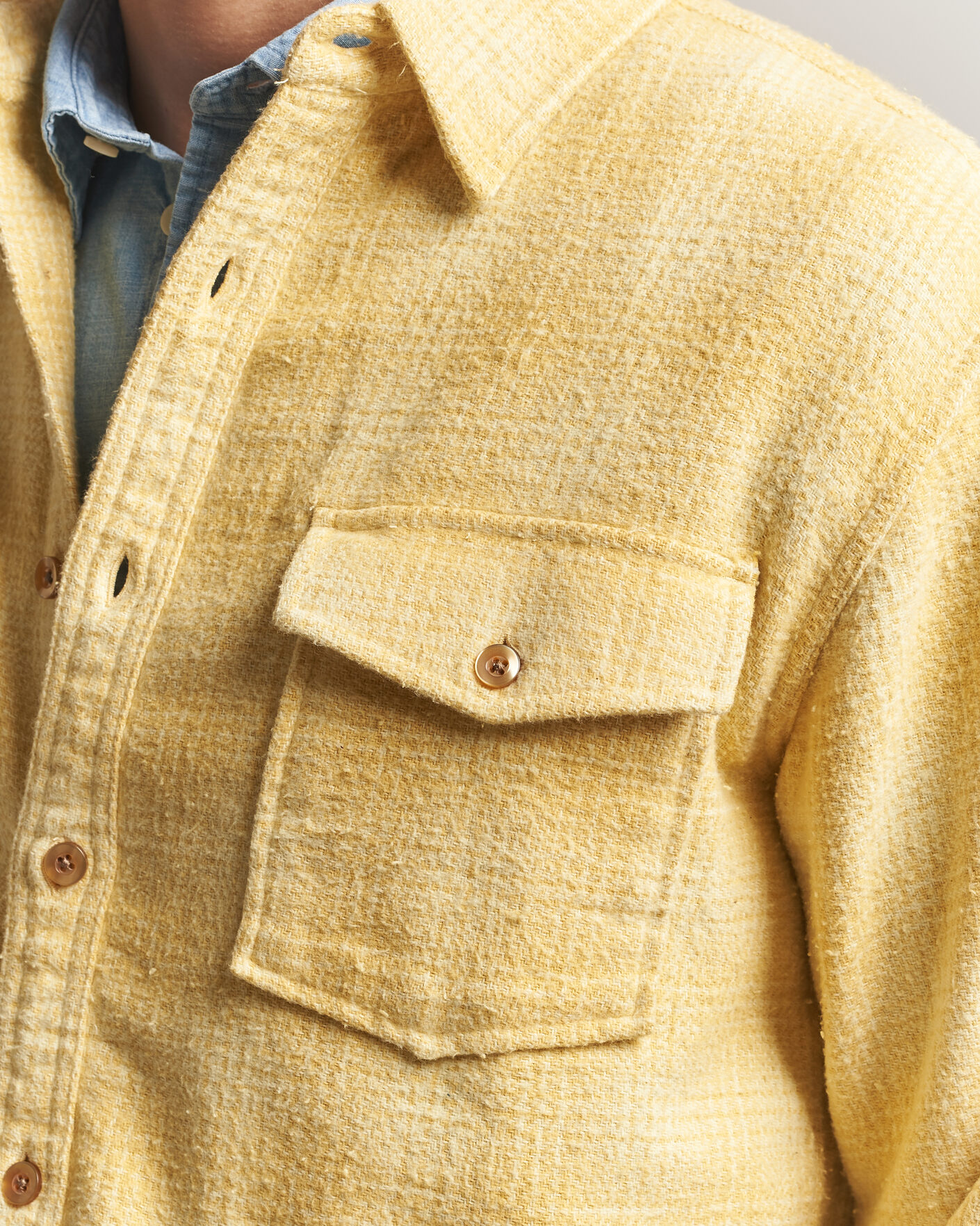 Herre | Skjorter | Pendleton | Big Pocket Shirt Cream Shadow